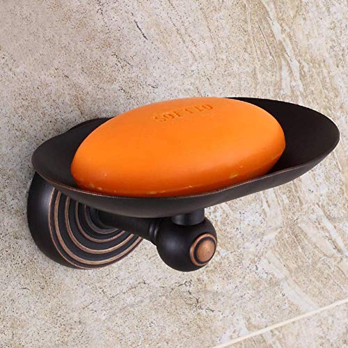 SHIJIANX Wall Mounted Soap Dish - Oil Rubbed Bronze Bathroom Soap Holder, Rustproof Bathroom Accessories for Shower, Sink, and Countertop Organization