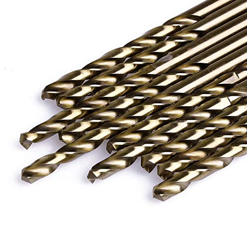 10Pcs 1-5mm M35 HSS-Co Cobalt Twist Drill Bit Set - High Speed Steel Round Shank Spiral Drill Bits for Metal, Wood & Plastic - Perfect for DIY, Home Repair & Professional Metalworking Projects
