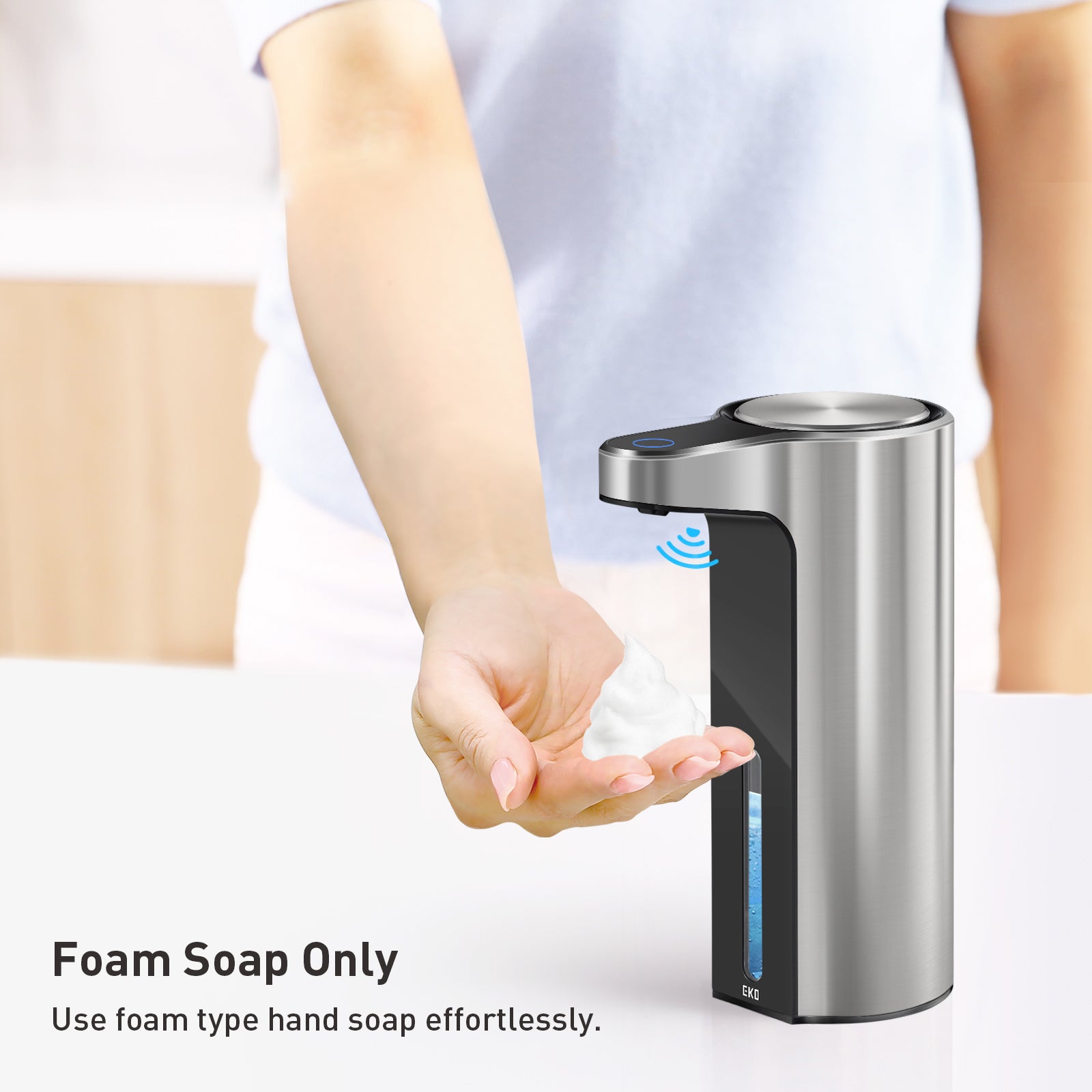 Automatic Smart Foaming Soap Dispenser - Stainless Steel Touchless Hand Wash for Kitchen, Bathroom & Office | Saves Soap & Prevents Germs