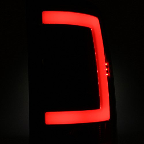 AKKON LED Headlight & Tail Light Kit for GMC Sierra - Dual Halo Ring Black Bezel Headlights with C-Shape LED Brake Lights - Upgrade for Improved Visibility & Style (Perfect for Night Driving & Off-Road Adventures)