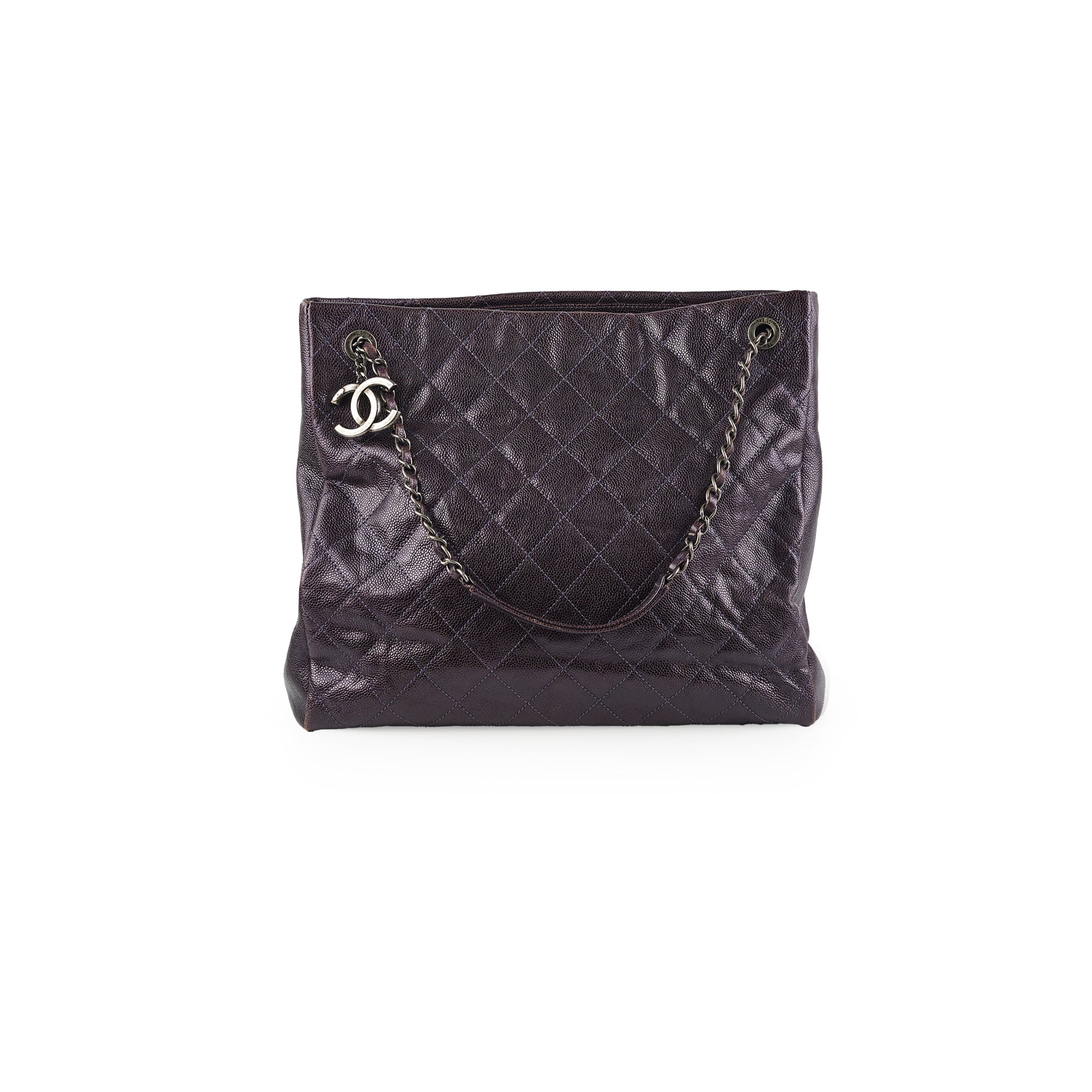 Chanel Dark Purple Caviar Leather Shoulder Bag for Women | Luxury Designer Handbag for Evening Parties, Weddings & Special Occasions