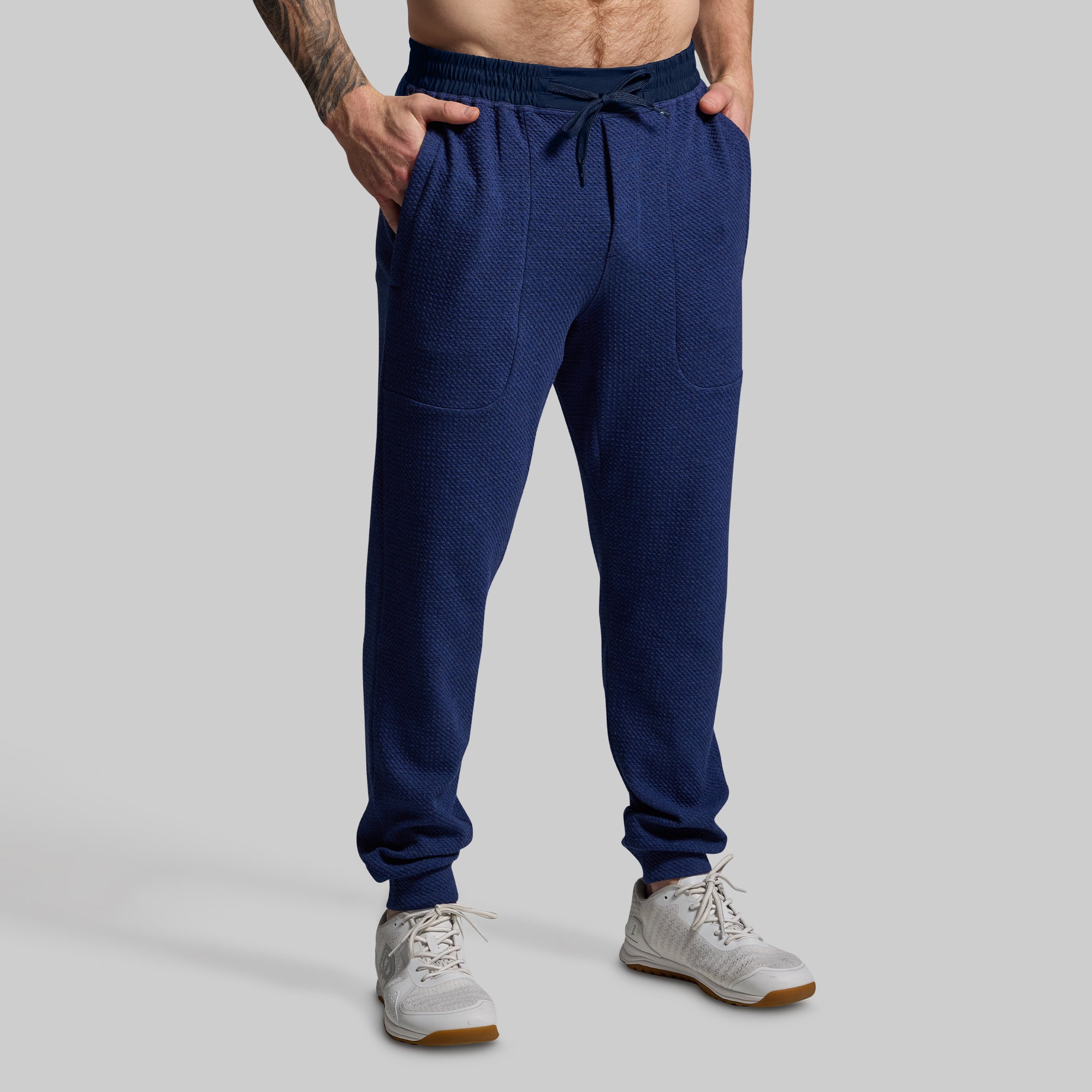 Men's Cloud Jogger Running Pants - Heather Midnight Blue Lightweight Athletic Joggers for Men | Perfect for Gym, Running, Travel & Lounge Wear