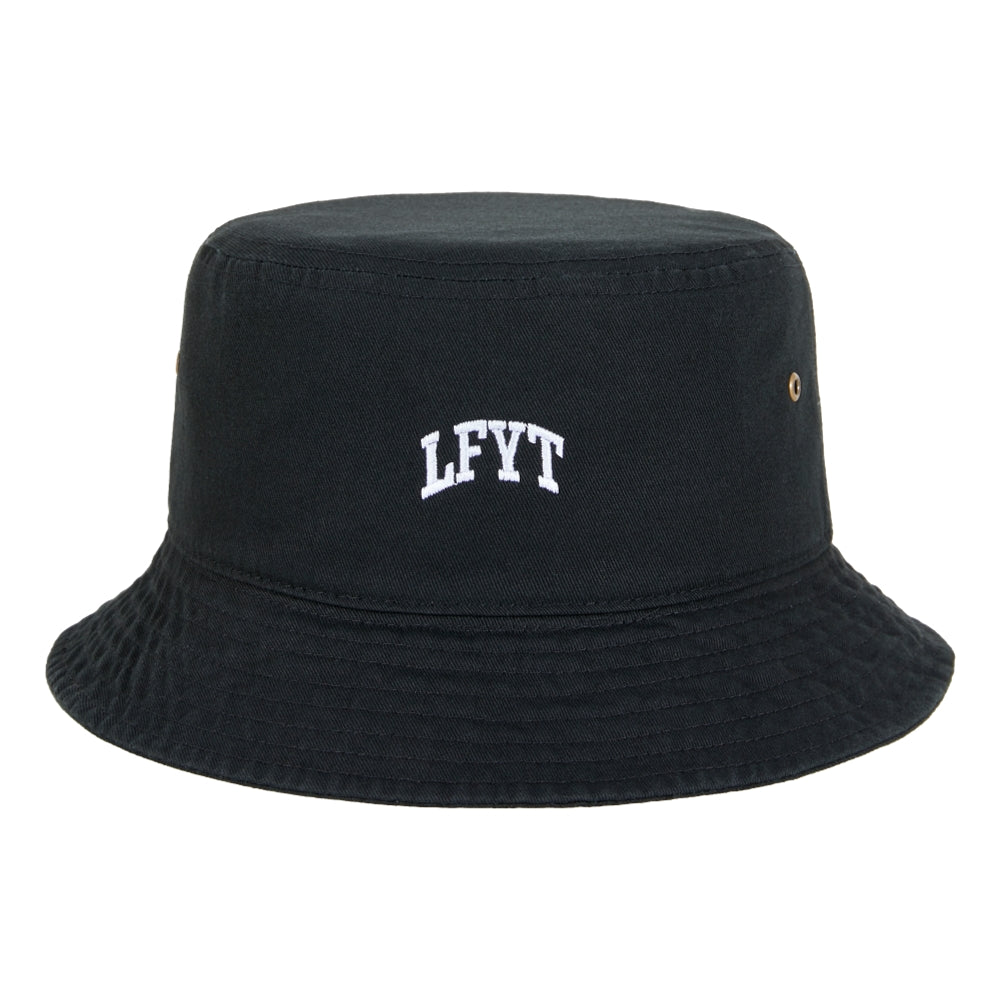 FORKICKS FKK X LFYT Bucket Hat for Men & Women - Stylish Adjustable Cotton Black Sun Hat for Outdoor, Beach, and Casual Wear
