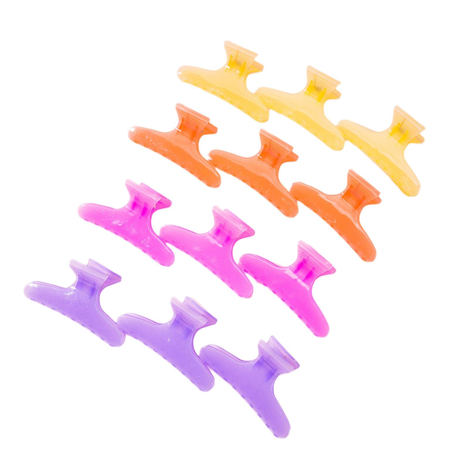 SM SunniMix 12Pcs Sectioning Clips - Butterfly Hair Clips for Styling & Skincare | Non-Slip Hair Holders for Salon, Makeup & Facial Care