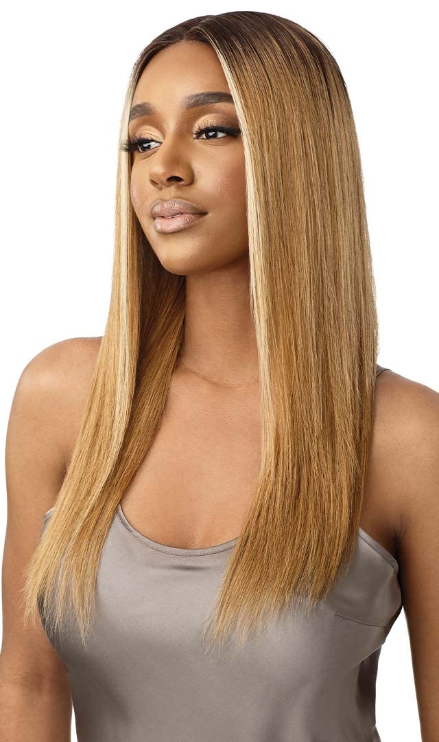 Outre Mytresses 100% Unprocessed Human Hair HD Lace Front Wig - CASSINA (Natural Brown) | Custom Colored, Breathable & Natural Looking | Perfect for Daily Wear, Cosplay & Special Occasions
