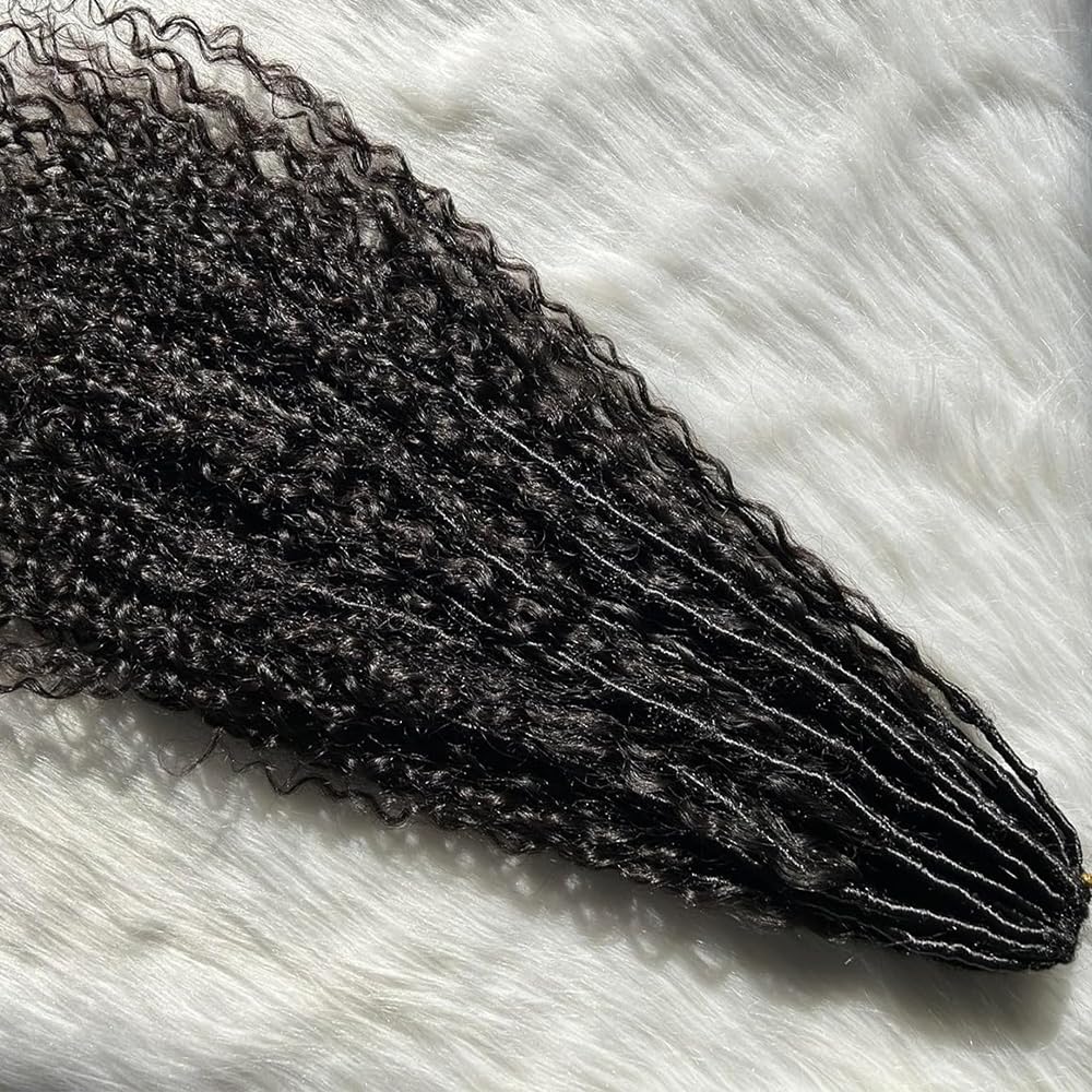 22inch Pre-Looped Crochet Locs with Human Hair Curls | Soft Messy Boho Dreadlocks with Curly Ends | 72 Locs for Women | Perfect for Protective Styling, Natural Hair Care & Festival Looks