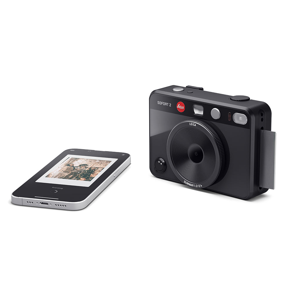 Leica Sofort 2 Instant Camera - Black | Compact & Stylish Instant Film Camera for Travel, Parties & Everyday Memories