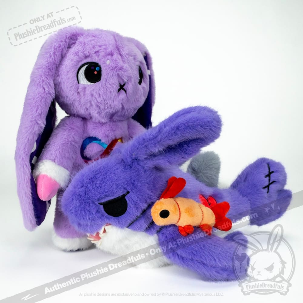 Plushie Dreadfuls Purple Shrabbit Stuffed Animal Toy - Soft Cute Bunny Plush for Kids, Gift & Home Decor