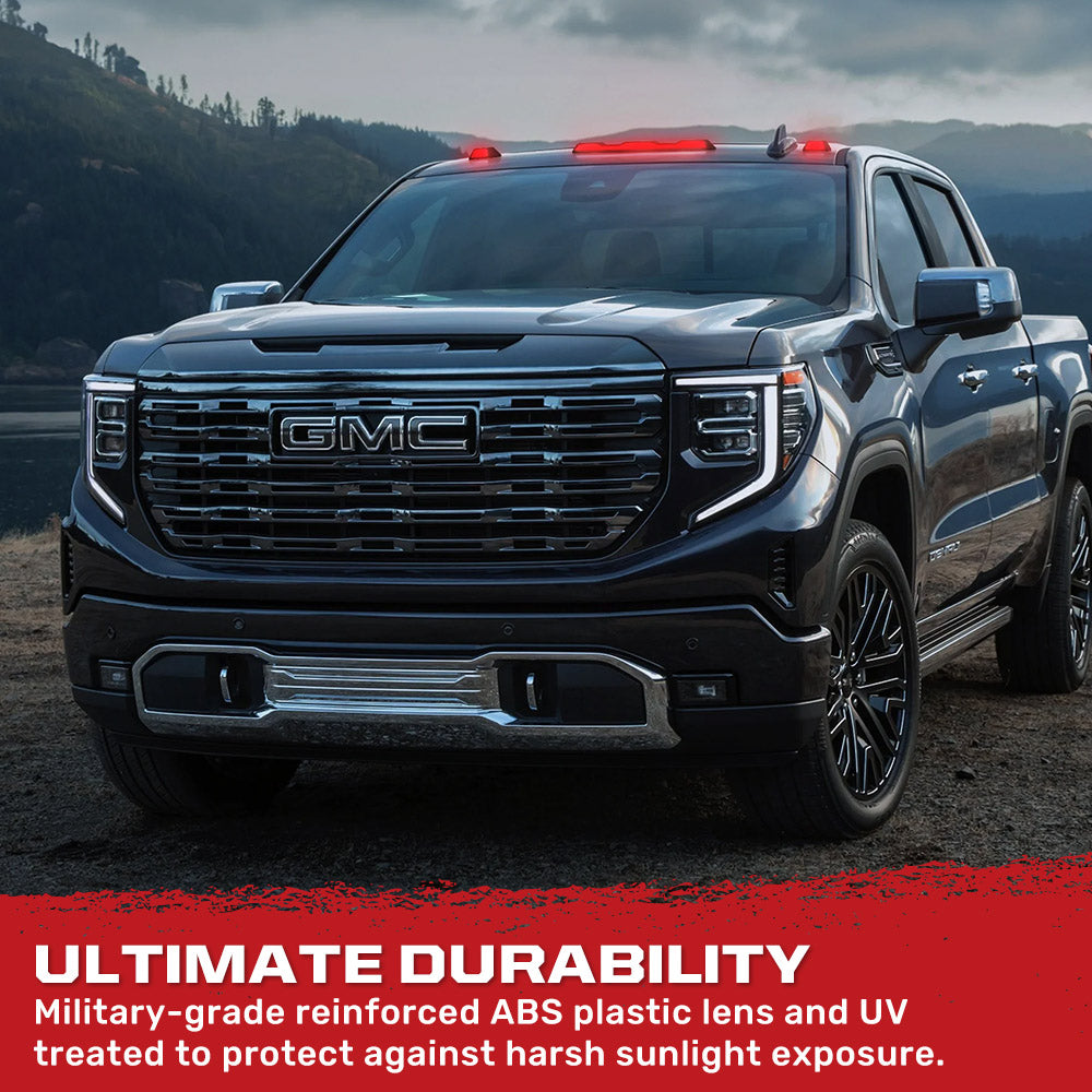 GMC & Chevy 20 25 4th Gen Heavy Duty 3-Piece RGB LED Cab Roof Lights with Bluetooth App Control - Ultra Bright Multi-Color Replacement for Factory Cab Lights (Perfect for Off-Roading, Truck Customization & Night Driving)