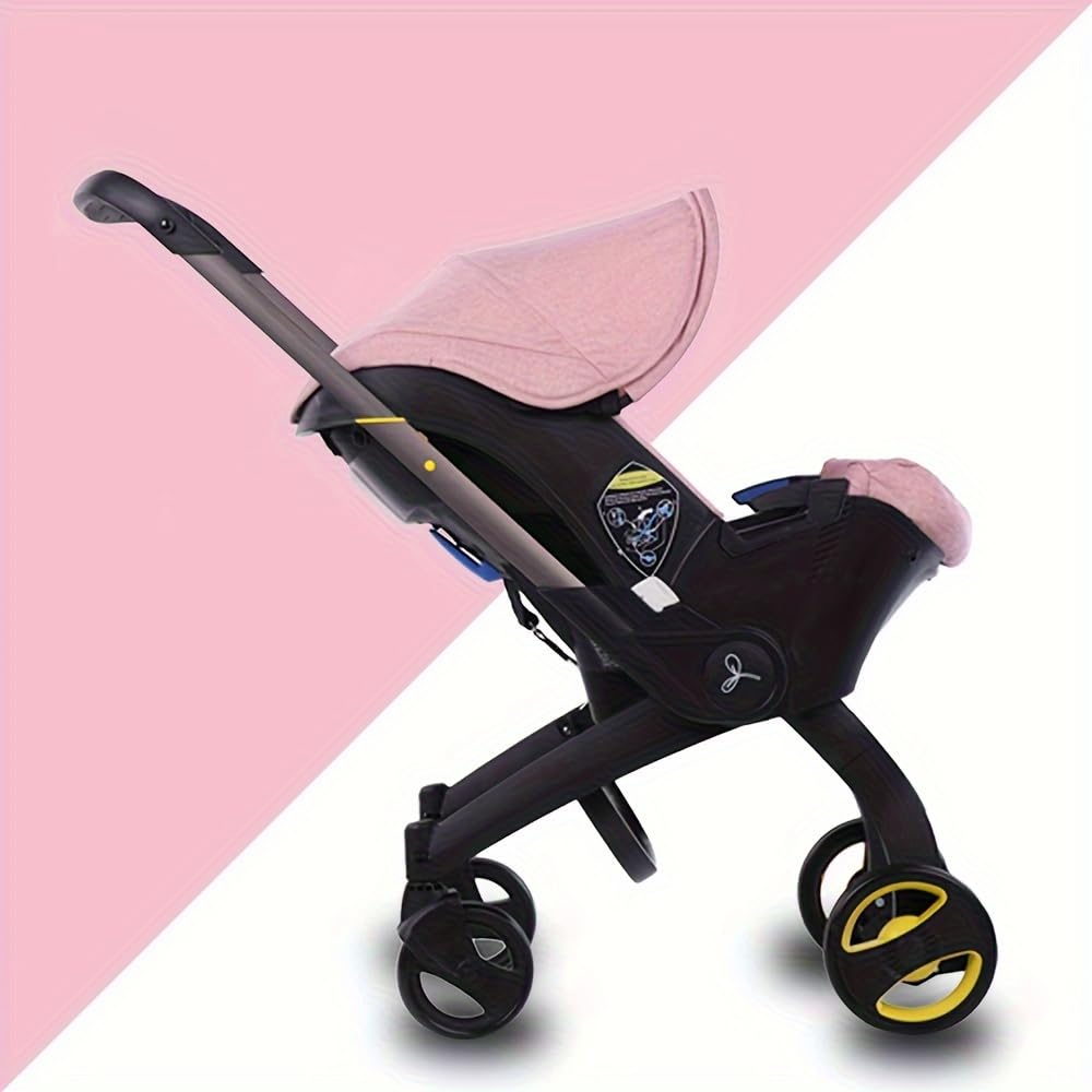 Premium Lightweight Folding Baby Stroller - Compact Travel Stroller for Newborns & Toddlers - Easy One-Hand Fold, Smooth Maneuverability - Ideal for Shopping Malls, Airports, Parks & Daily Walks (Pink) - Perfect Gift for New Parents & Caregivers