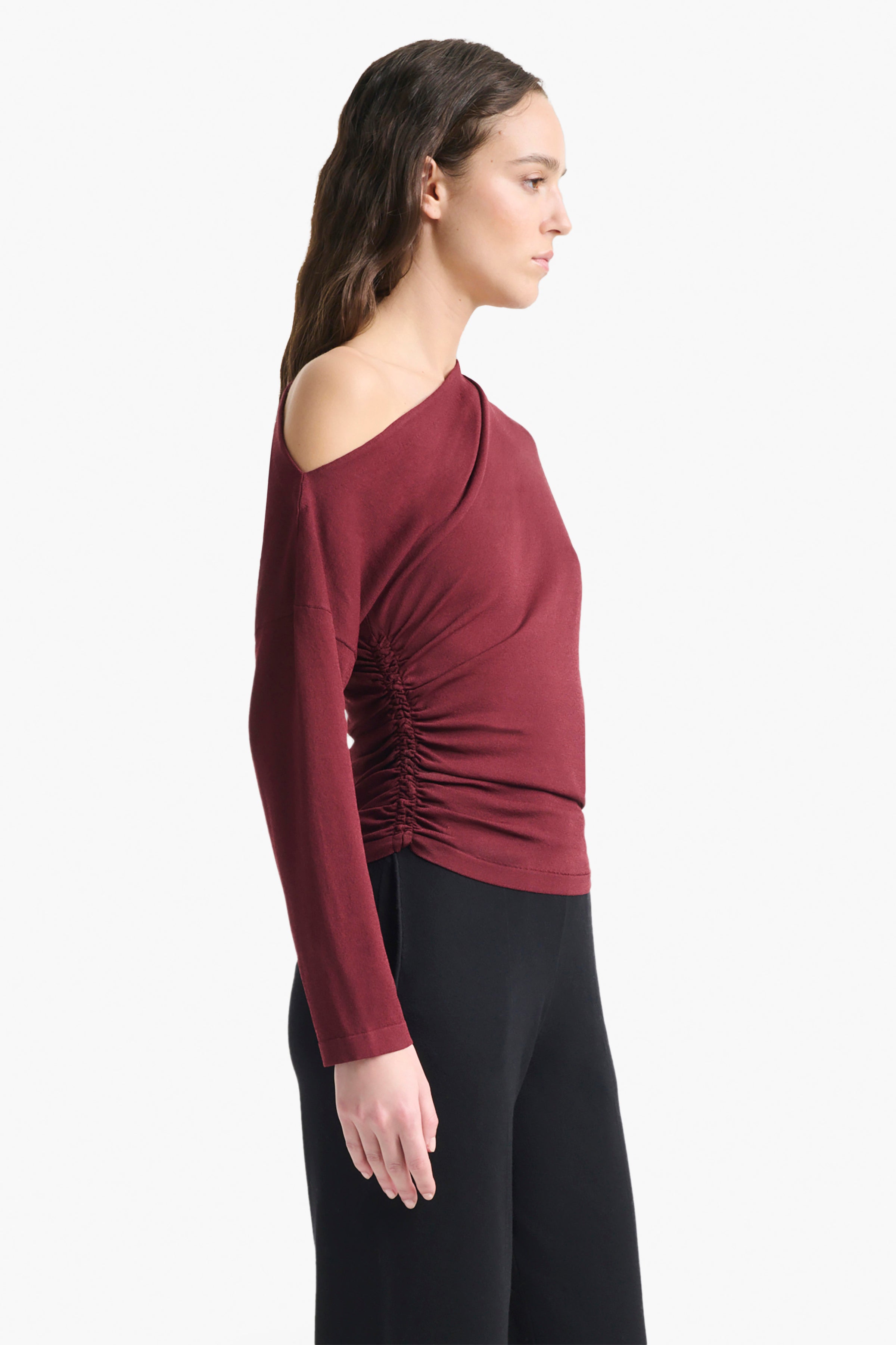 Lilibet Women's Knit Sweater - Soft & Cozy Grenache Red Pullover for Fall & Winter | Perfect for Casual Outfits, Office Wear & Holiday Gatherings