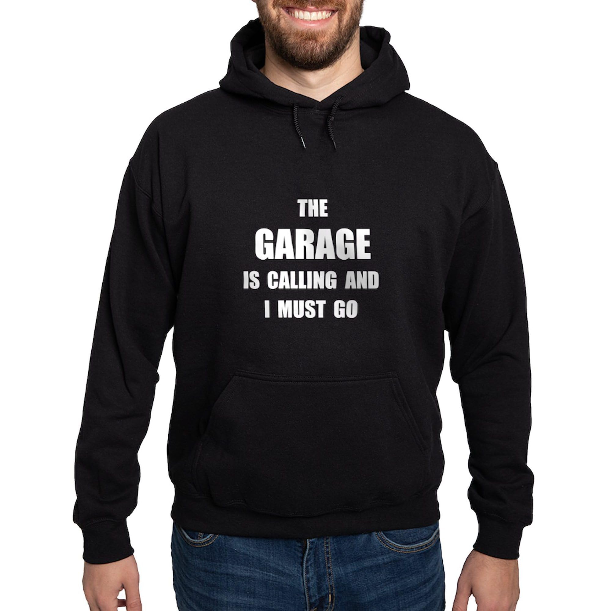 Men's Dark Regular Fit Hoodie - Garage Calling Design | Comfortable Pullover Sweatshirt for Casual Wear, Outdoor Activities & Gifts