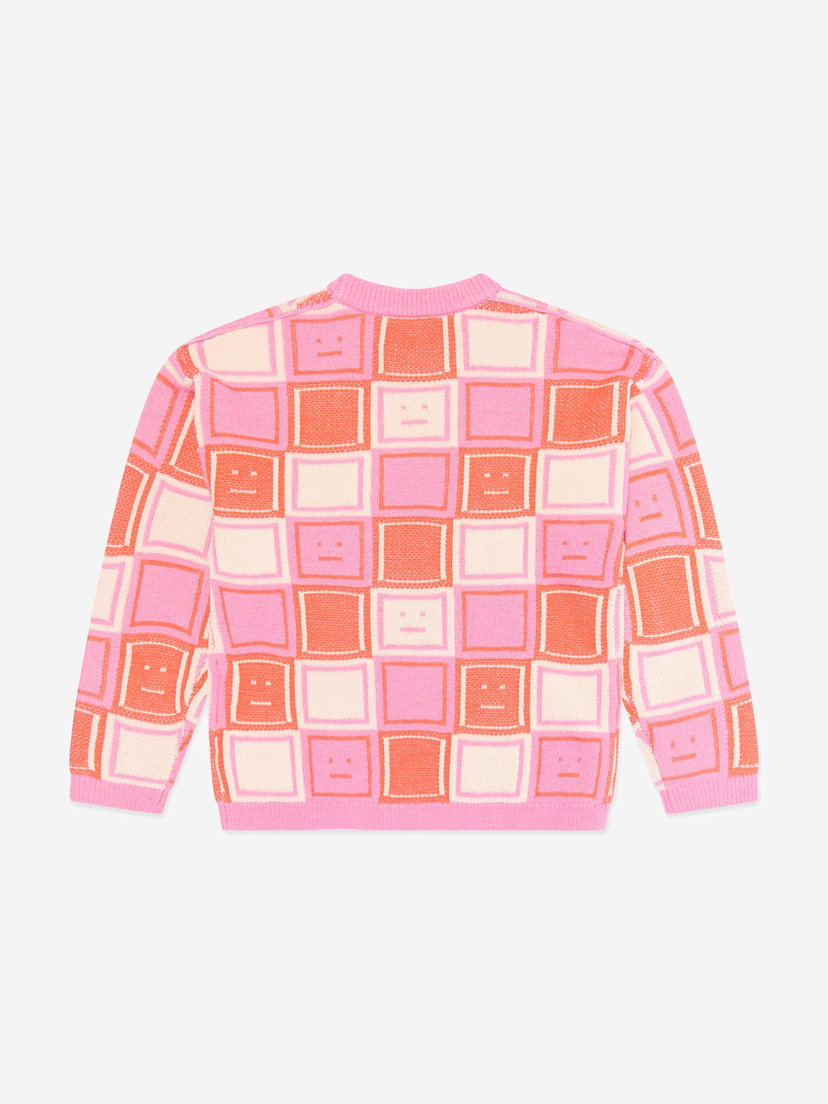 Acne Studios Kids Klock Wool Knitted Jumper - Pink Warm Winter Sweater for Girls & Boys | Perfect for School, Playdates & Family Photos