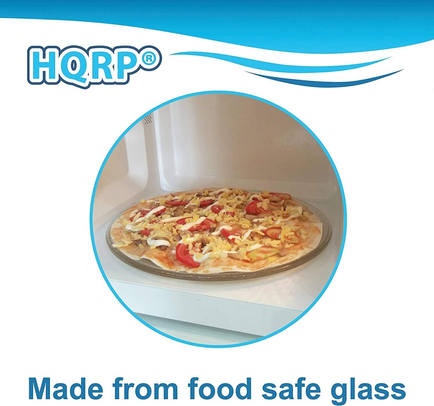 HQRP 10 Inch Microwave Turntable Plate - Durable Glass Rotating Tray for Microwave Oven - Perfect for Even Heating, Defrosting, and Cooking Meals