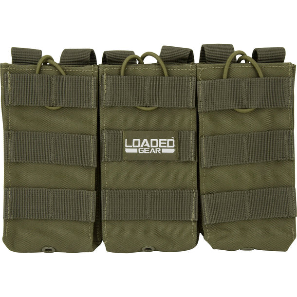 Barska BI12246 Loaded Gear Triple Magazine Pouches CX 200 - Tactical Molle Magazine Holder for AR15, AK47, Pistol - Perfect for Range Shooting, Hunting & Military Training