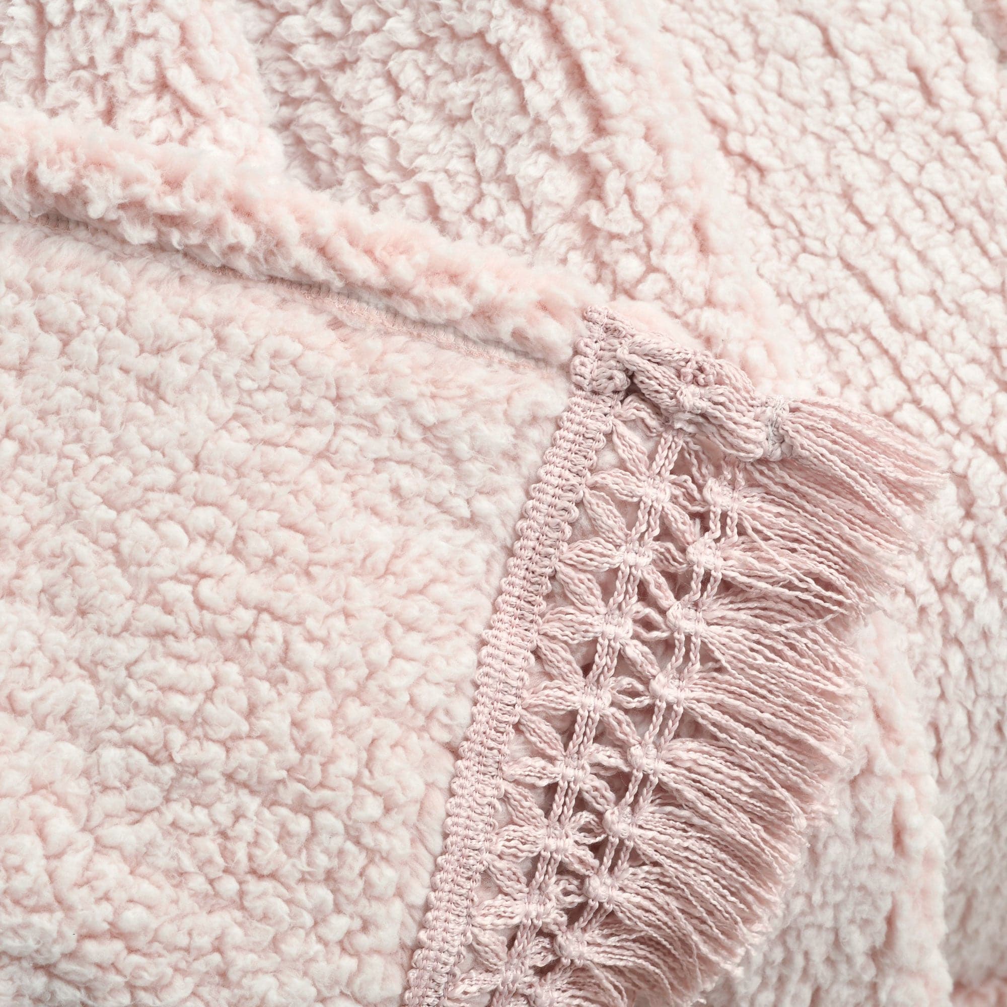 Cozy Sherpa Tassel Fringe Throw Blanket - Soft Plush Fleece Bedspread for Couch, Bed & Sofa - Perfect for Winter Warmth, Home Decor & Gift Giving