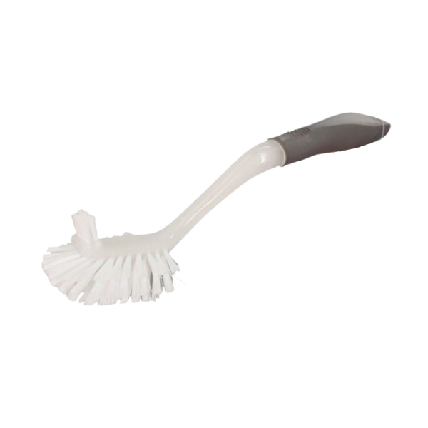 Premium Crystalwhite Deluxe Soft Grip Dish Brush - Gentle Scrubbing for Non-Stick Pans, Pots & Delicate Dishes - Ergonomic Kitchen Cleaning Tool for Daily Dishwashing