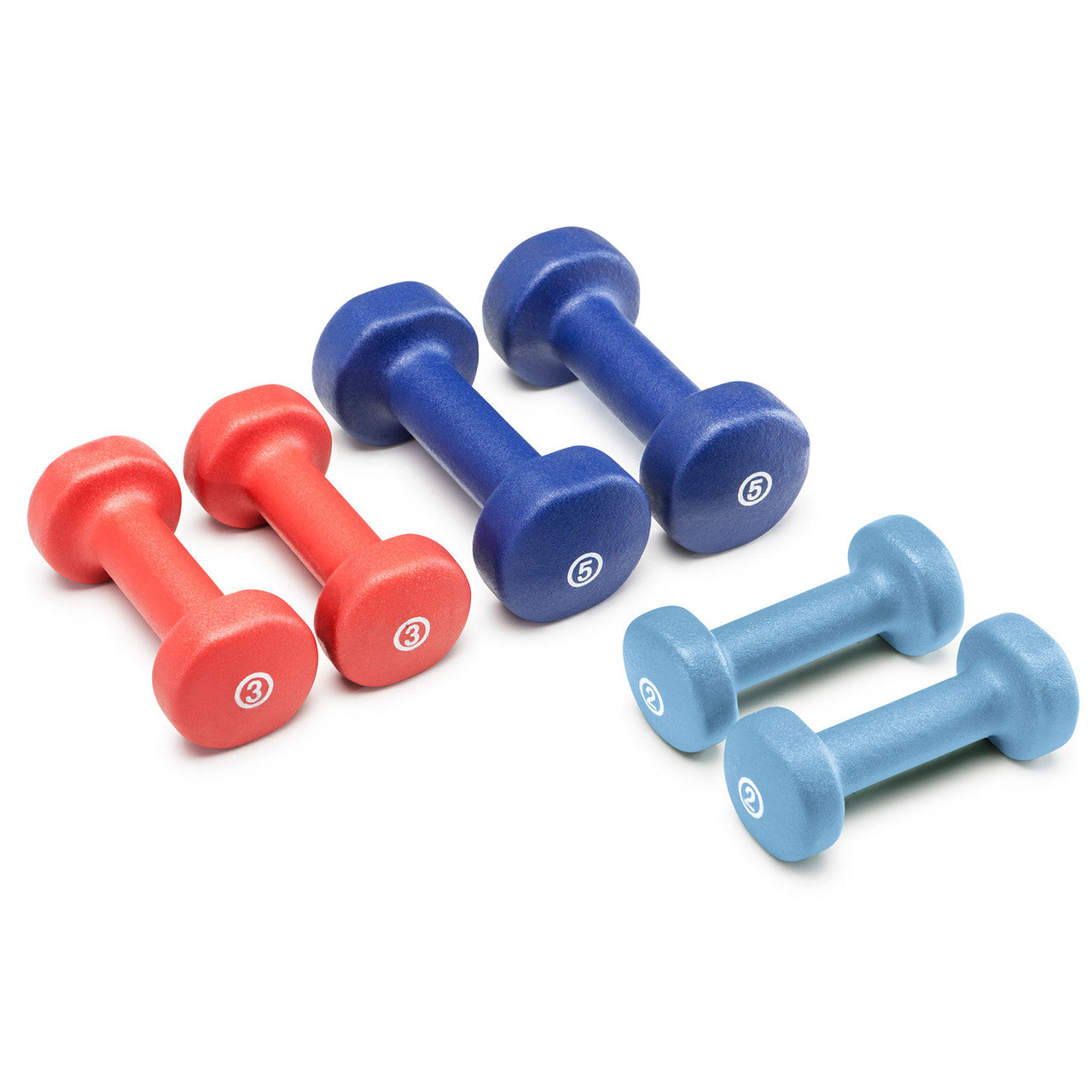 3 Pair Neoprene Dumbbell Set with Carrying Case | Marcy NDS 21.1 for Home Gym, Strength Training & Fitness Workouts