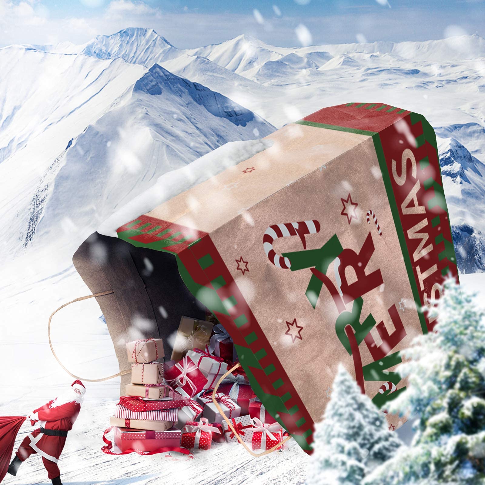 30 Pack Christmas Gift Bags 7.5