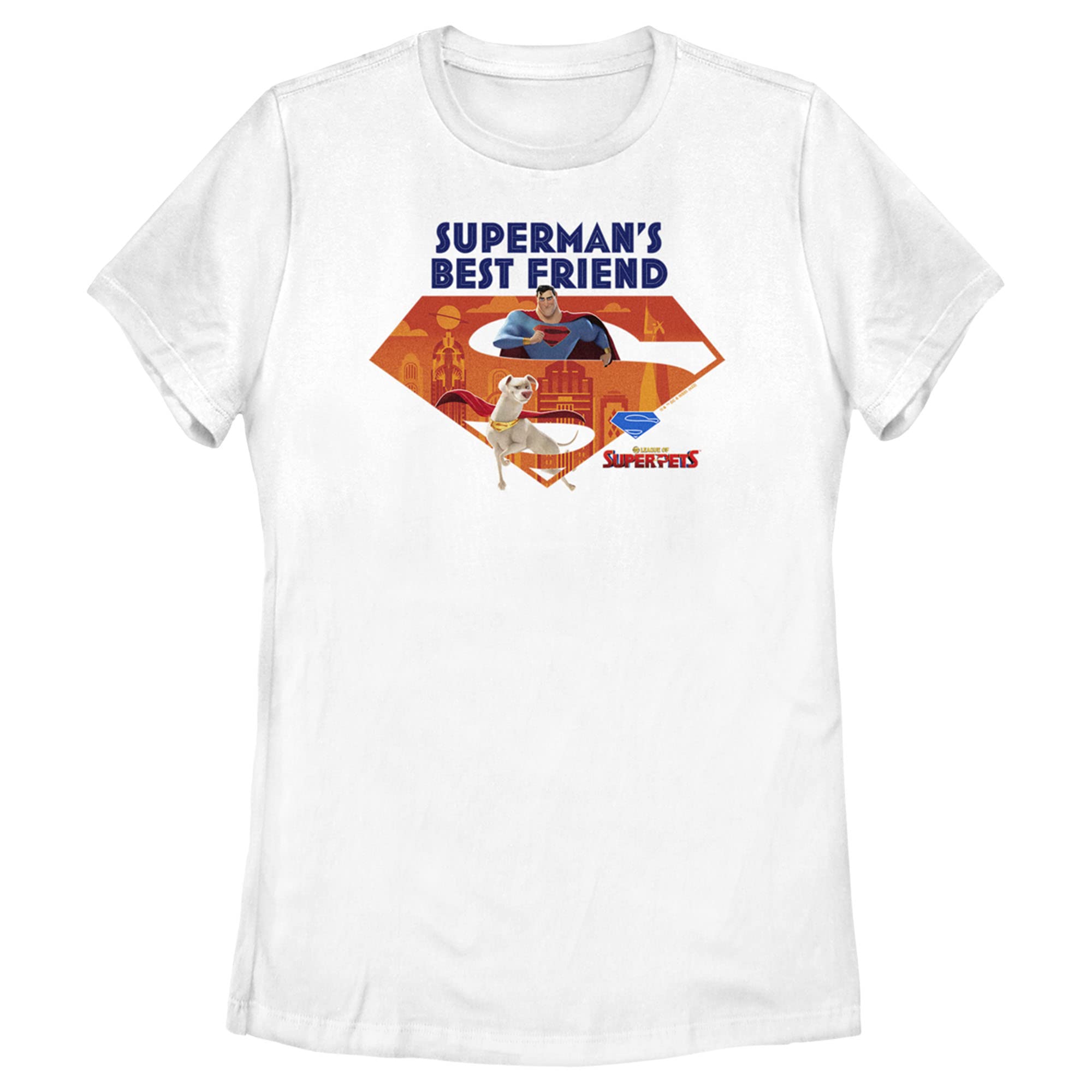 Women's DC League of Super-Pets Krypto T-Shirt - Superman's Best Friend Graphic Tee for Casual Wear & Superhero Fans