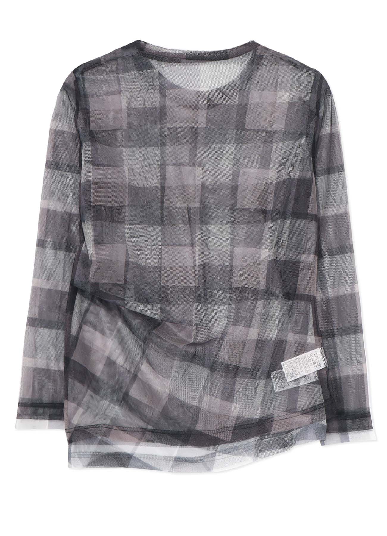 Double Layer Plaid Print Tulle Long Sleeve Dress - Elegant Flowy Women's Party Dress for Holiday, Wedding & Special Occasions