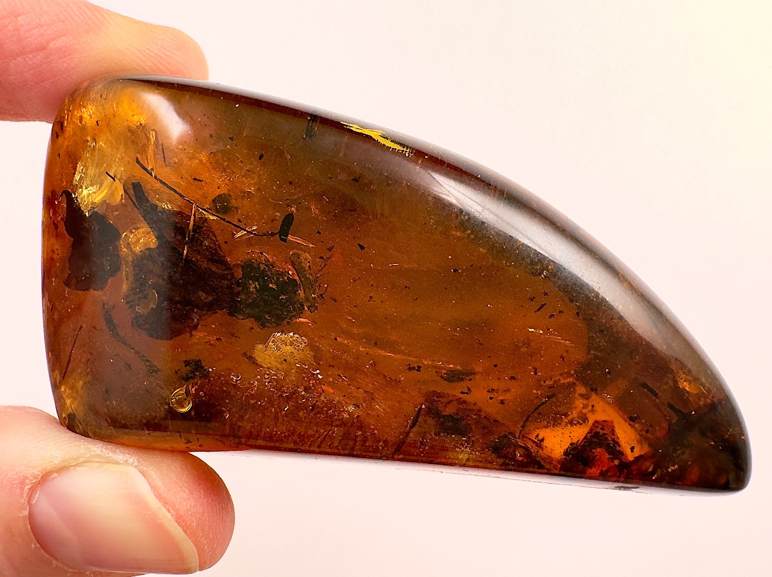 Natural Amber Stone with Insect Inclusion - Genuine Fossilized Tumbled Crystals for Healing & Collection | Perfect for Jewelry Making, Meditation & Home Decor
