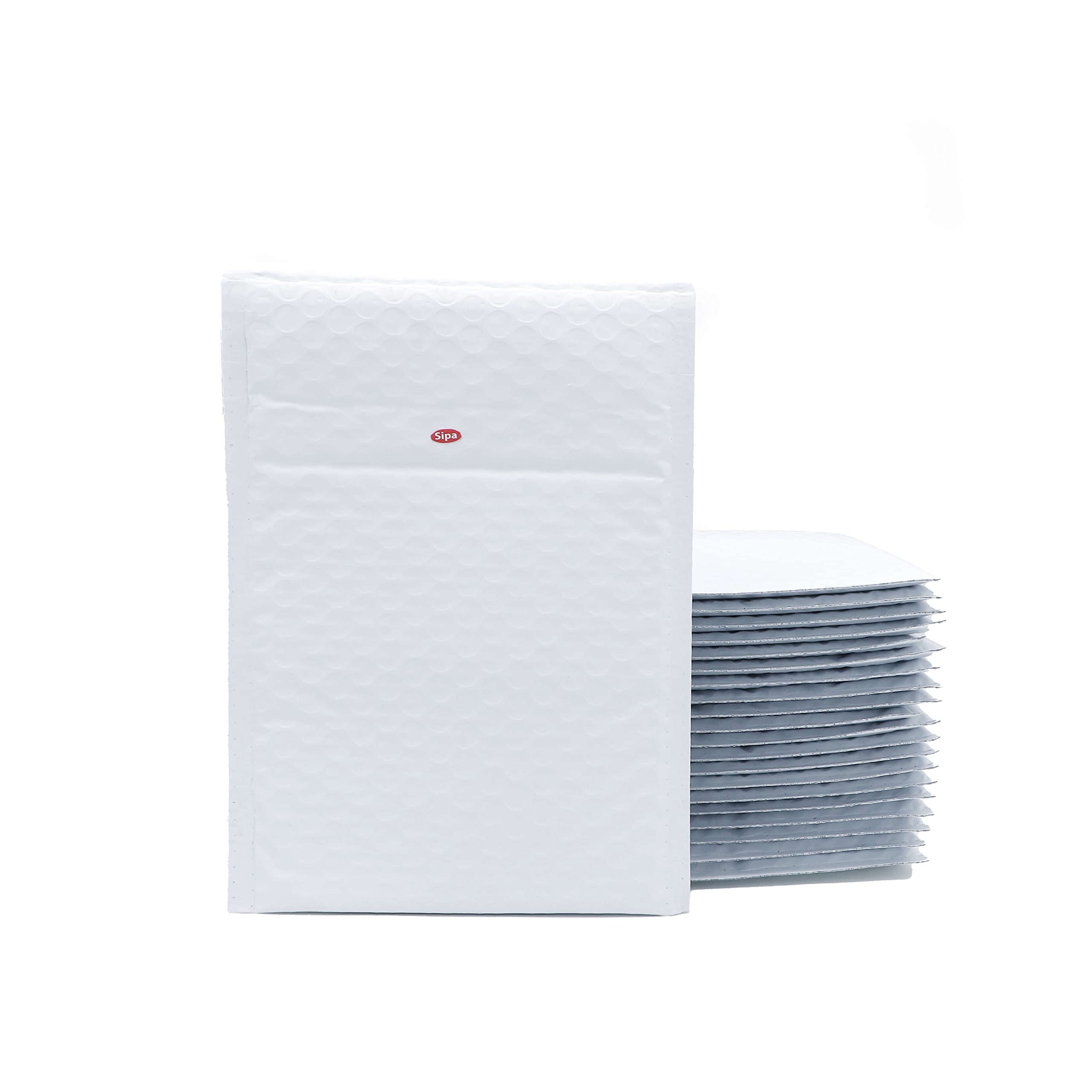 Poly Bubble Mailer Self Seal Shipping Envelopes - Waterproof & Tear-Proof Padded Envelopes (13x19 Inches, White, 100 Pack) for Ecommerce, Amazon FBA & Office Shipping