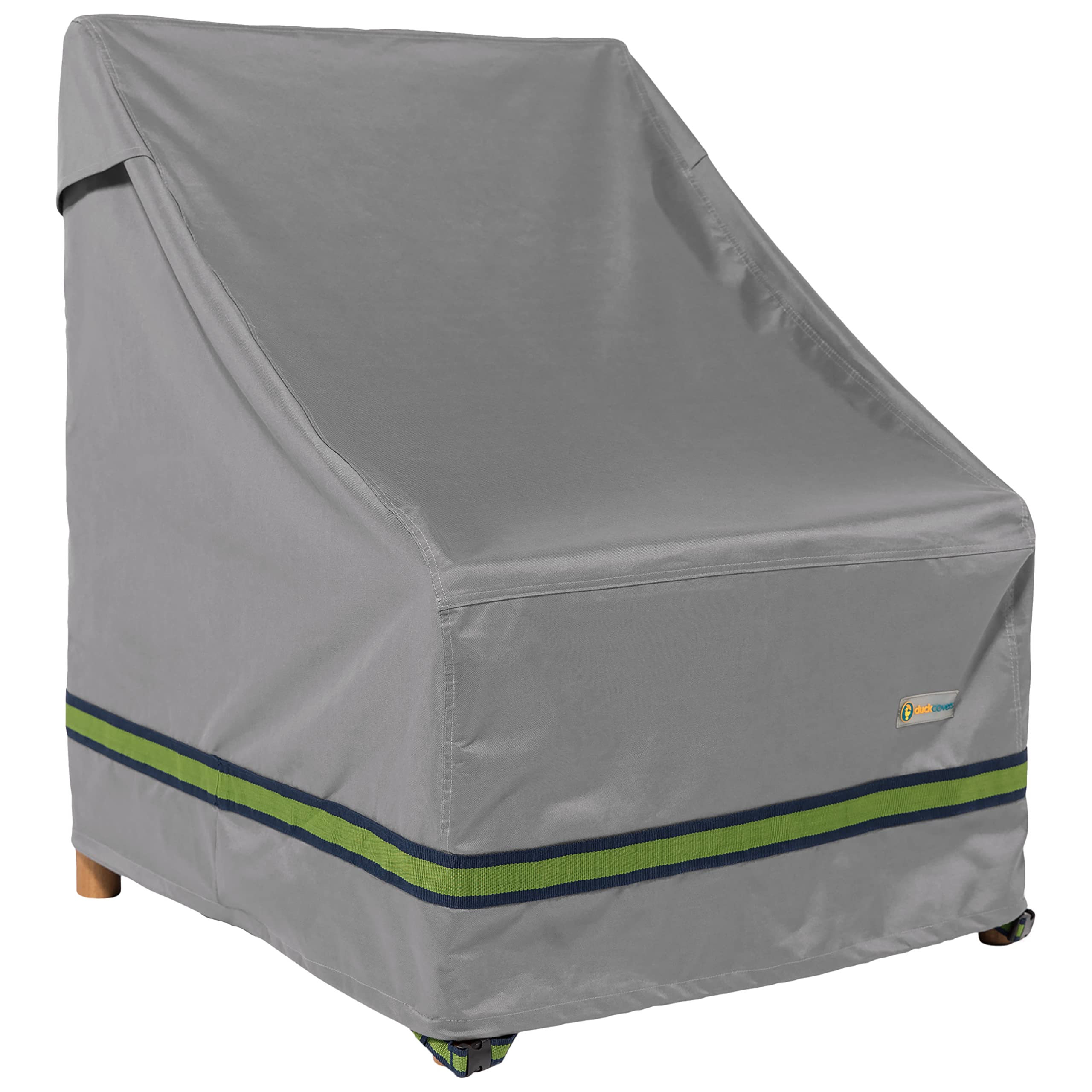 Waterproof 28 Inch Stackable Patio Chair Covers by Duck Covers Soteria - Durable Outdoor Furniture Protection for Deck, Garden & Poolside Use