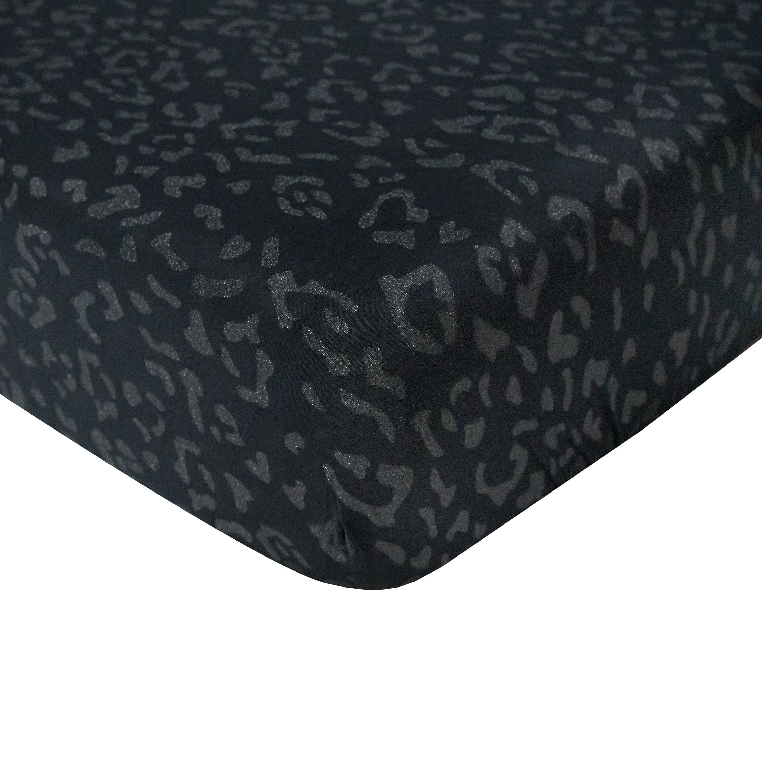 Midnight Leopard Twin Sheet Set - Soft & Breathable Bedding for Cozy Nights - Perfect for Kids' Rooms, Guest Beds & Dorm Decor
