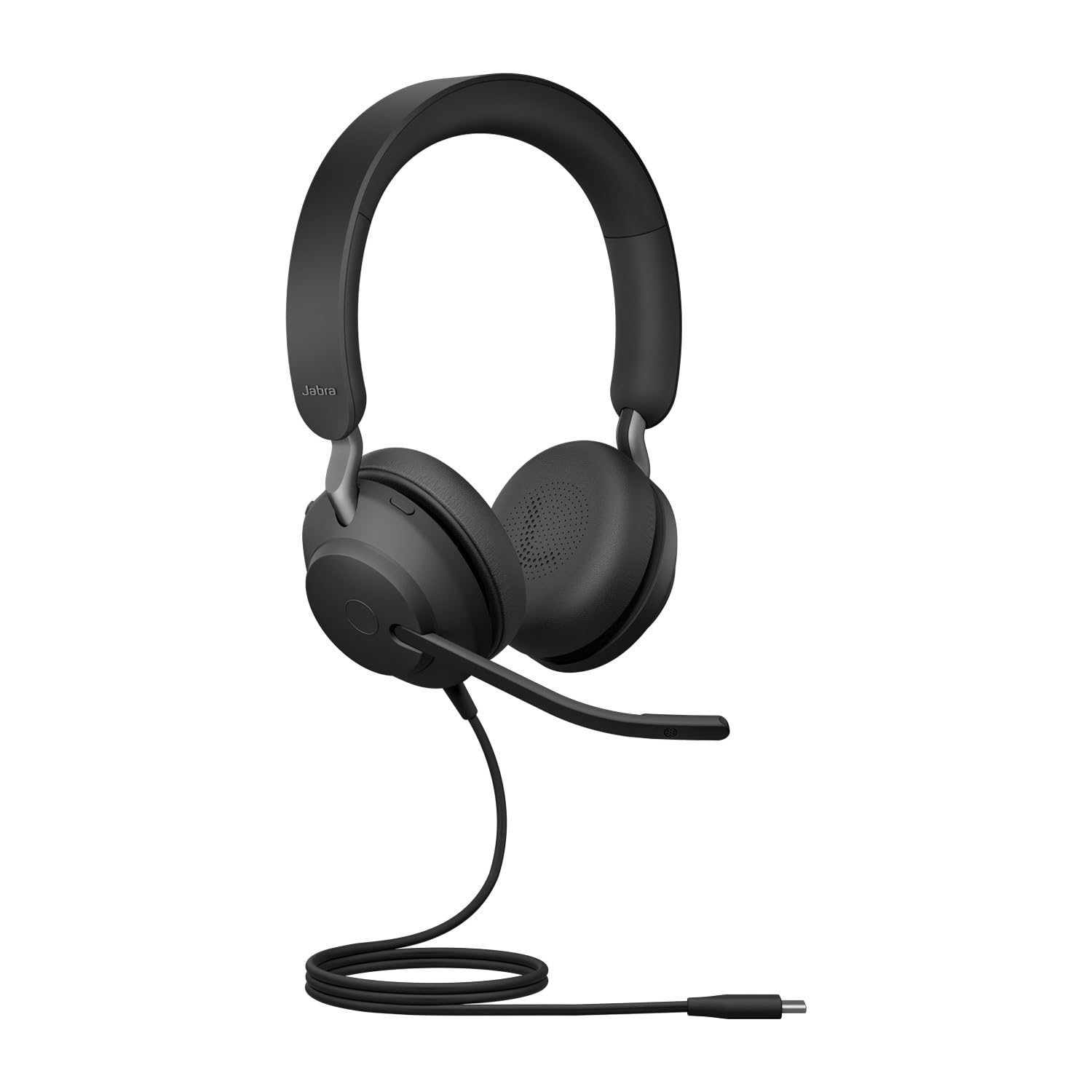 Jabra Evolve2 40 SE Wired Noise-Cancelling Stereo Headset with 3-Mic Call Technology & USB-A Cable - Compatible with Zoom, Google Meet, Microsoft Teams & UC Platforms - Black - Perfect for Remote Work, Online Meetings & Call Centers