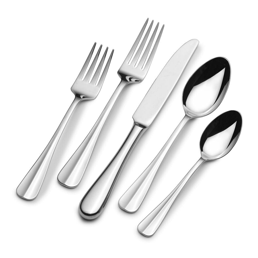 Premium Riggs 20-Piece Stainless Steel Flatware Set - Service for 4 - Elegant Dinnerware for Formal Dining, Family Gatherings & Special Occasions