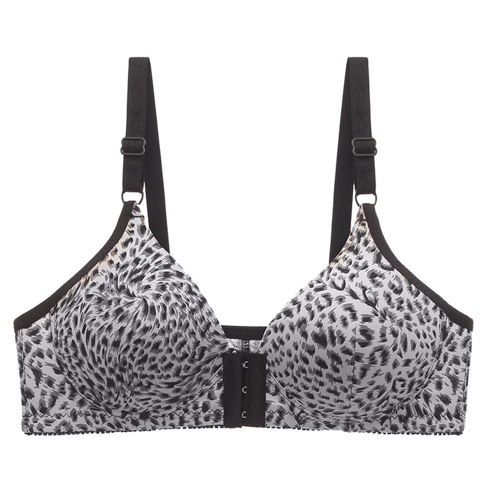 Sexy Leopard Print Wireless Bras for Women - Comfortable Front Closure, Breathable Fabric - Perfect for Everyday Wear, Date Nights & Lounge