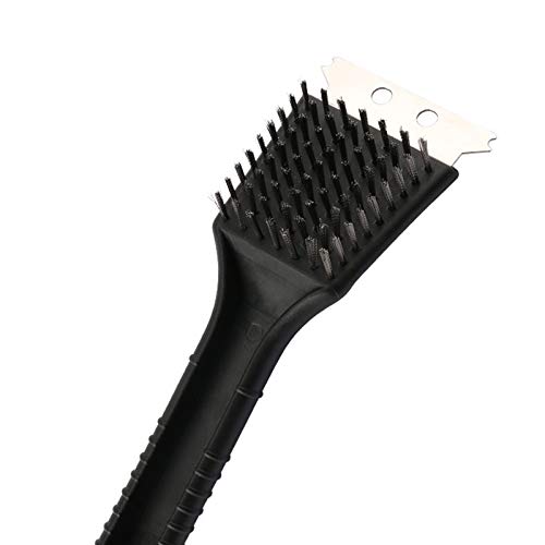 VALINK Heavy Duty BBQ Grill Brush - Stainless Steel Wire Bristle Scraper for Cleaning Grill Grates, Oven Racks & Burners - Camping, Backyard BBQ & Outdoor Cooking Essential Tool