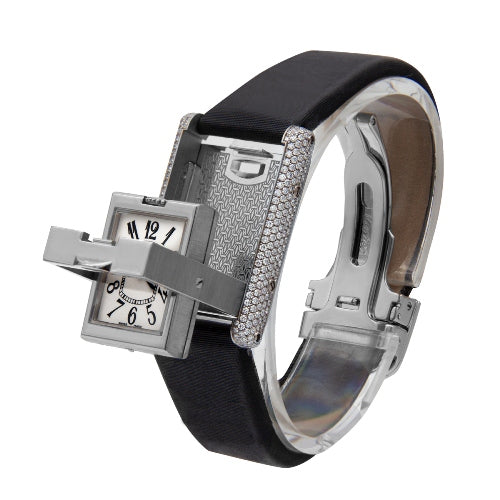 Cartier Tank Basculante 18K White Gold Diamond Ladies Watch - Luxury Swiss Timepiece for Women, Special Edition with Sapphire Crystal - Perfect for Gifts, Weddings & Formal Events