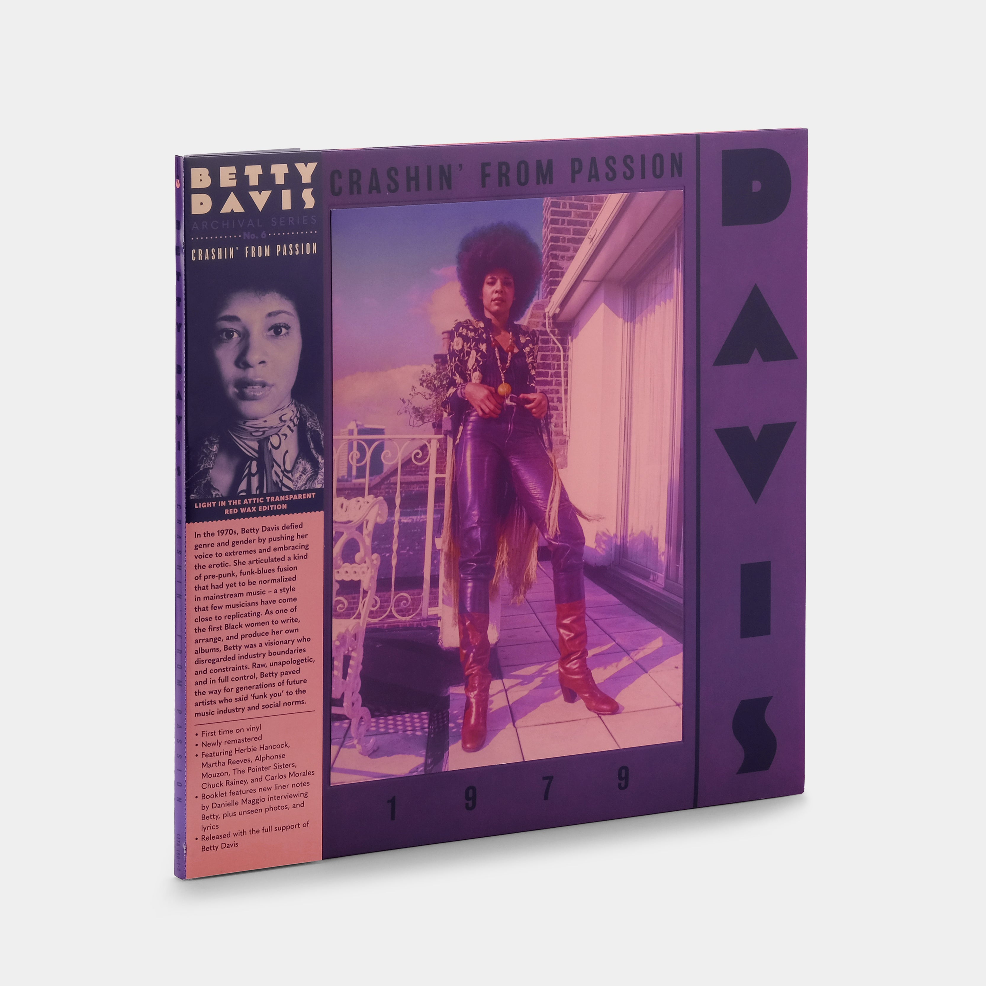 Betty Davis - Crashin' From Passion LP (Transparent Red Vinyl) | Limited Edition Rock & Funk Record | Perfect for Vinyl Collectors & Music Enthusiasts