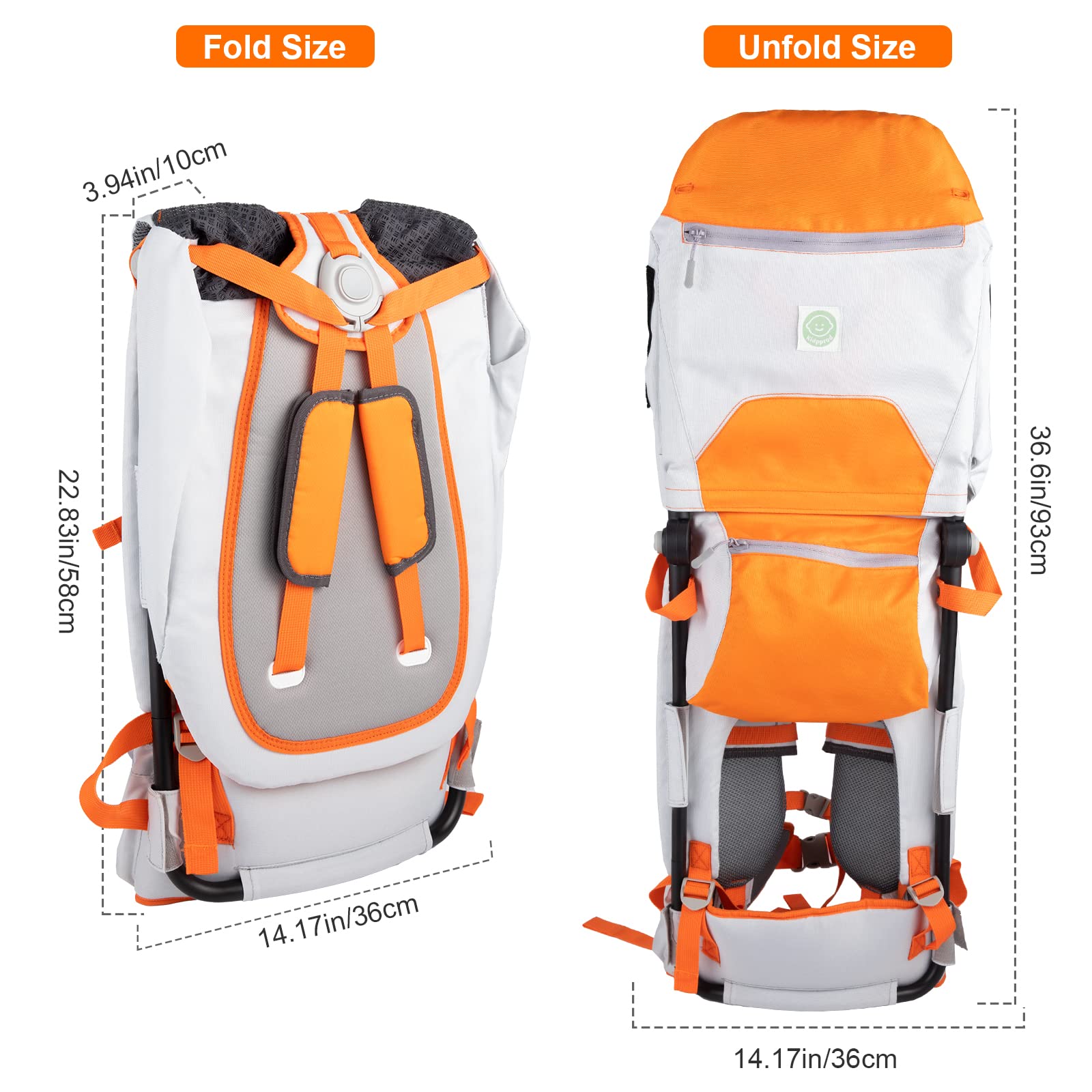 Ergonomic Baby Hiking Backpack Carrier with Adjustable Shoulder Straps, Sun Shade & Rain Cover - Safe Infant Carrier for 6-36 Months (Up to 40 lbs) - Perfect for Outdoor Adventures, Travel & Parenting
