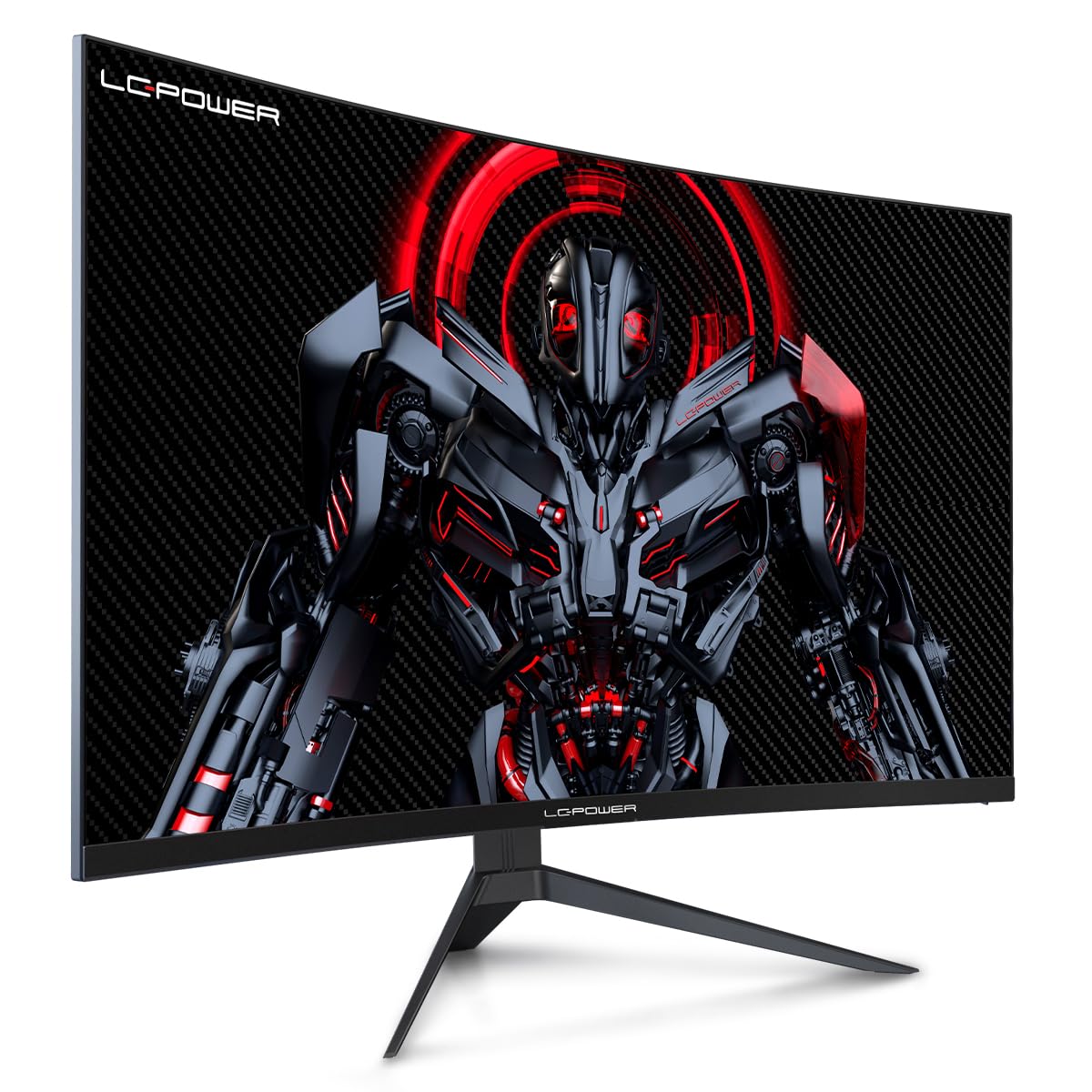 LC-POWER 27 Inch Curved Gaming Monitor - QHD 2560x1440P 2K 165Hz 1500R, 99% sRGB Color Gamut, 1ms Response, AMD FreeSync, Low Blue Light, VESA Mount (HDMI/DP) - Black | Perfect for Esports, Graphic Design & Home Office Workstations