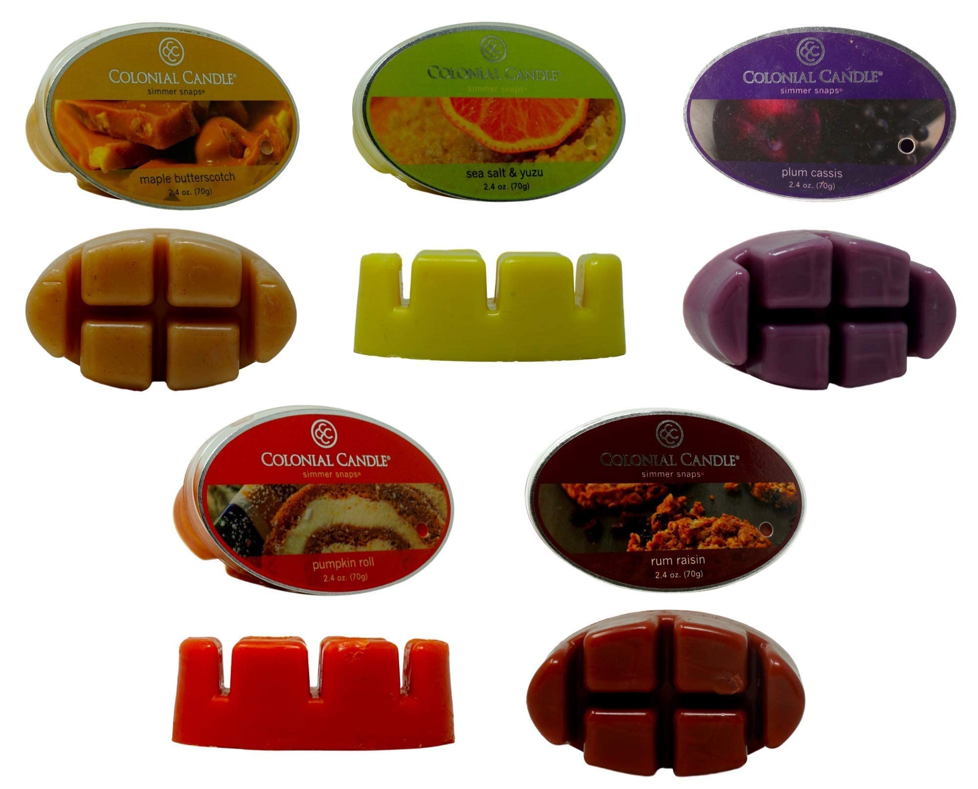 Premium Wax Melts Dessert Scents - 5 Pack (2.4 oz Each, 30 Tarts) - Pumpkin Roll, Plum Cassis, Sea Salt Yuzu, Rum Raisin, Maple Butterscotch Fragrance for Home & Office - Perfect for Wax Warmers, Aromatherapy, and Creating Cozy Atmosphere