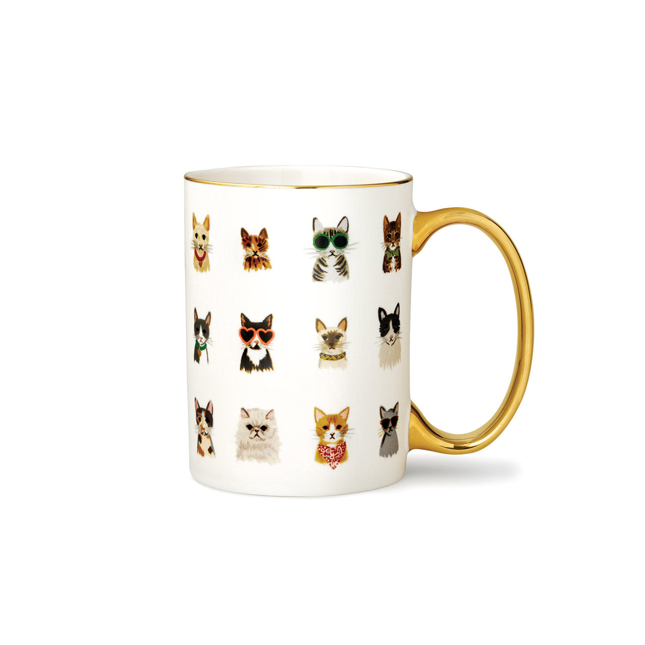 Stylish Cool Cats Porcelain Coffee Mug - Perfect for Home, Office & Gifts - Durable & Microwave Safe