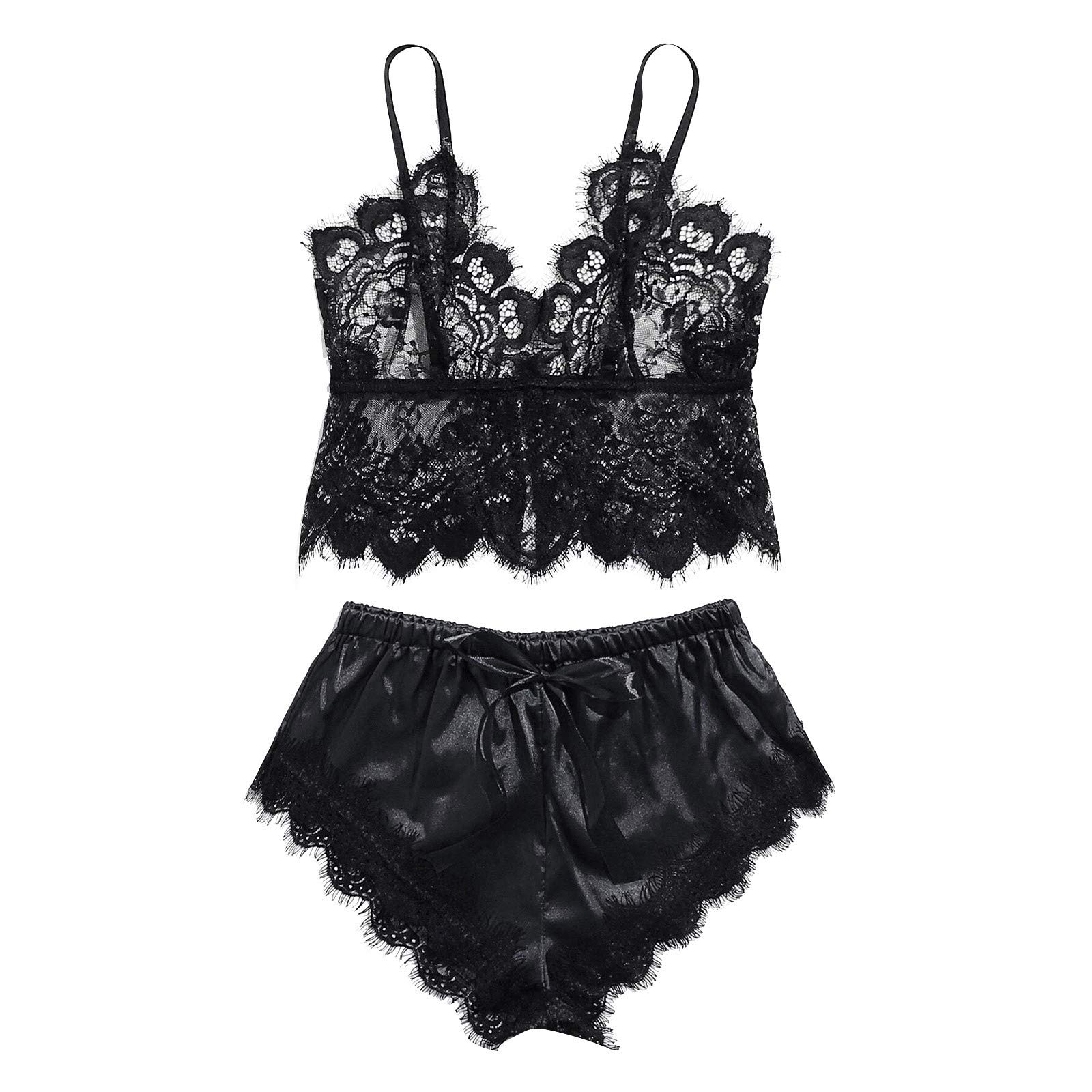 Sexy Waist Mini Bras for Women - Cute & Comfortable Lingerie Set with Underwear Shorts - Perfect for Date Night, Sleepwear and Everyday Fashion