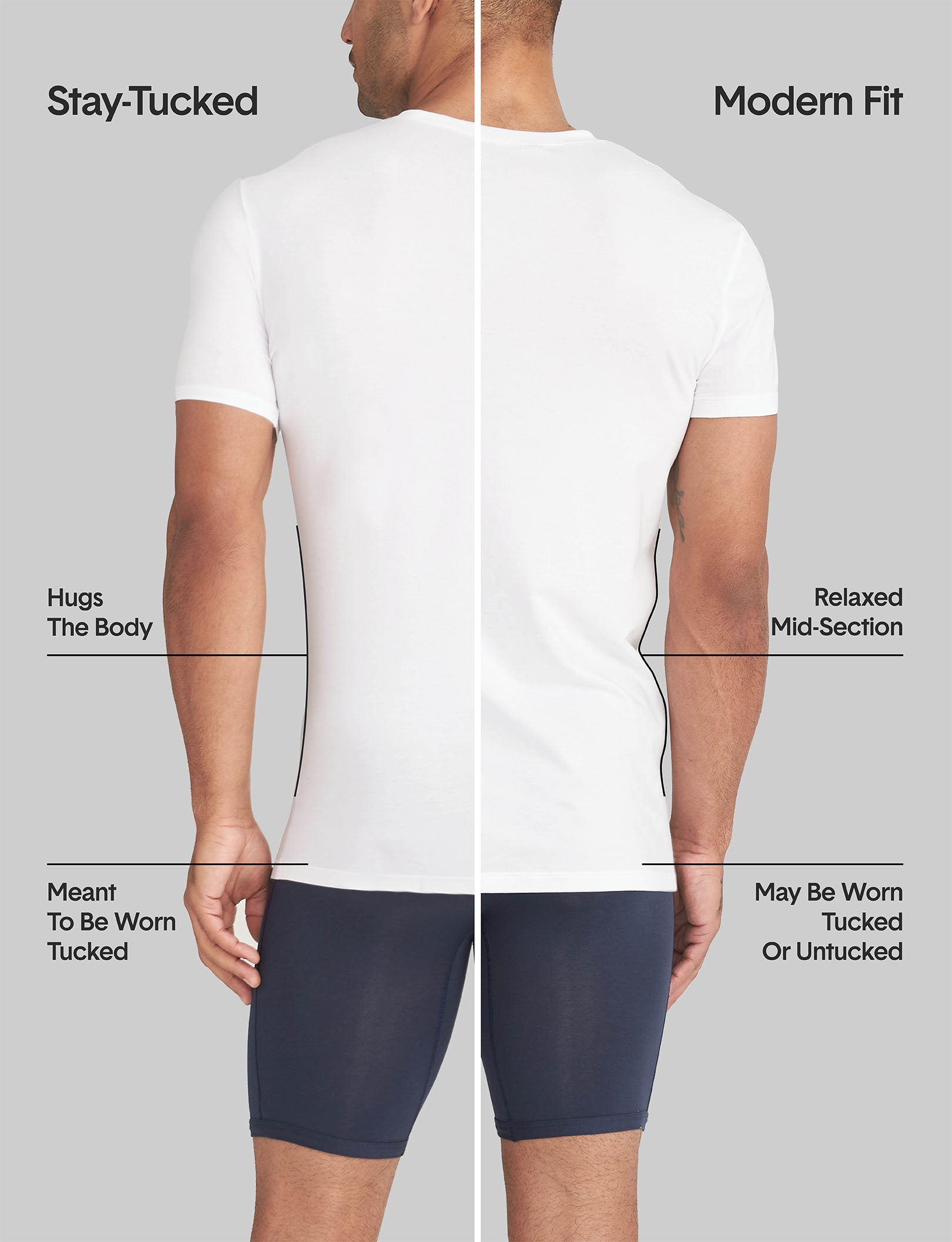 Cool Cotton High V-Neck Undershirt for Men - Soft & Breathable (3 Pack) - Perfect for Layering, Work & Casual Wear