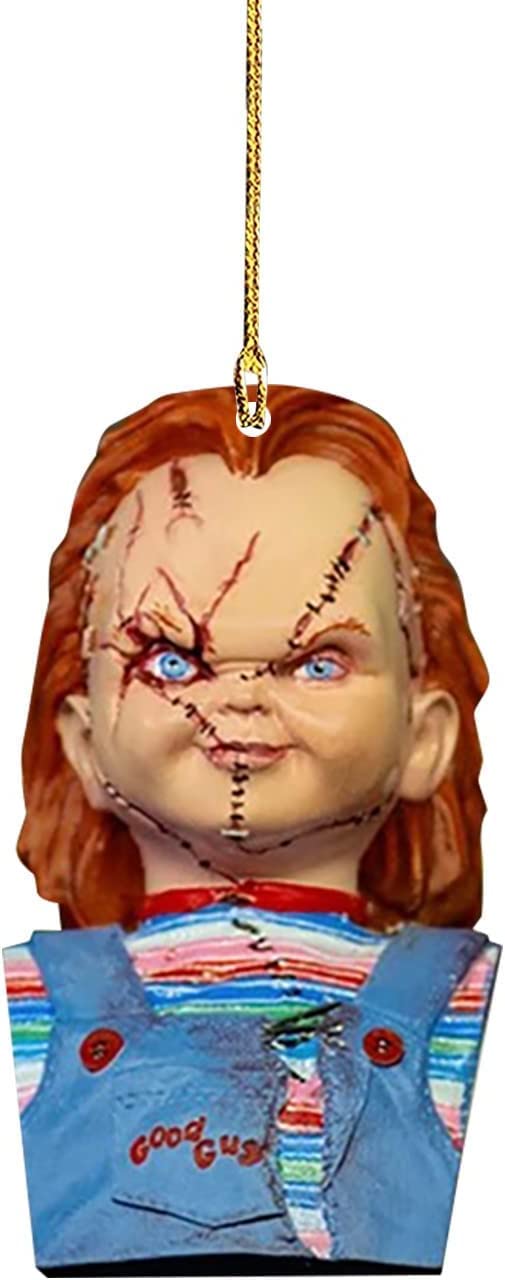 DIY Horror Movie Character Pendant - Creative Car Rearview Mirror Hanging Decor, Halloween Party Supplies & Christmas Tree Ornament for Horror Fans | Perfect for Halloween Decorations, Gift Giving & Themed Parties
