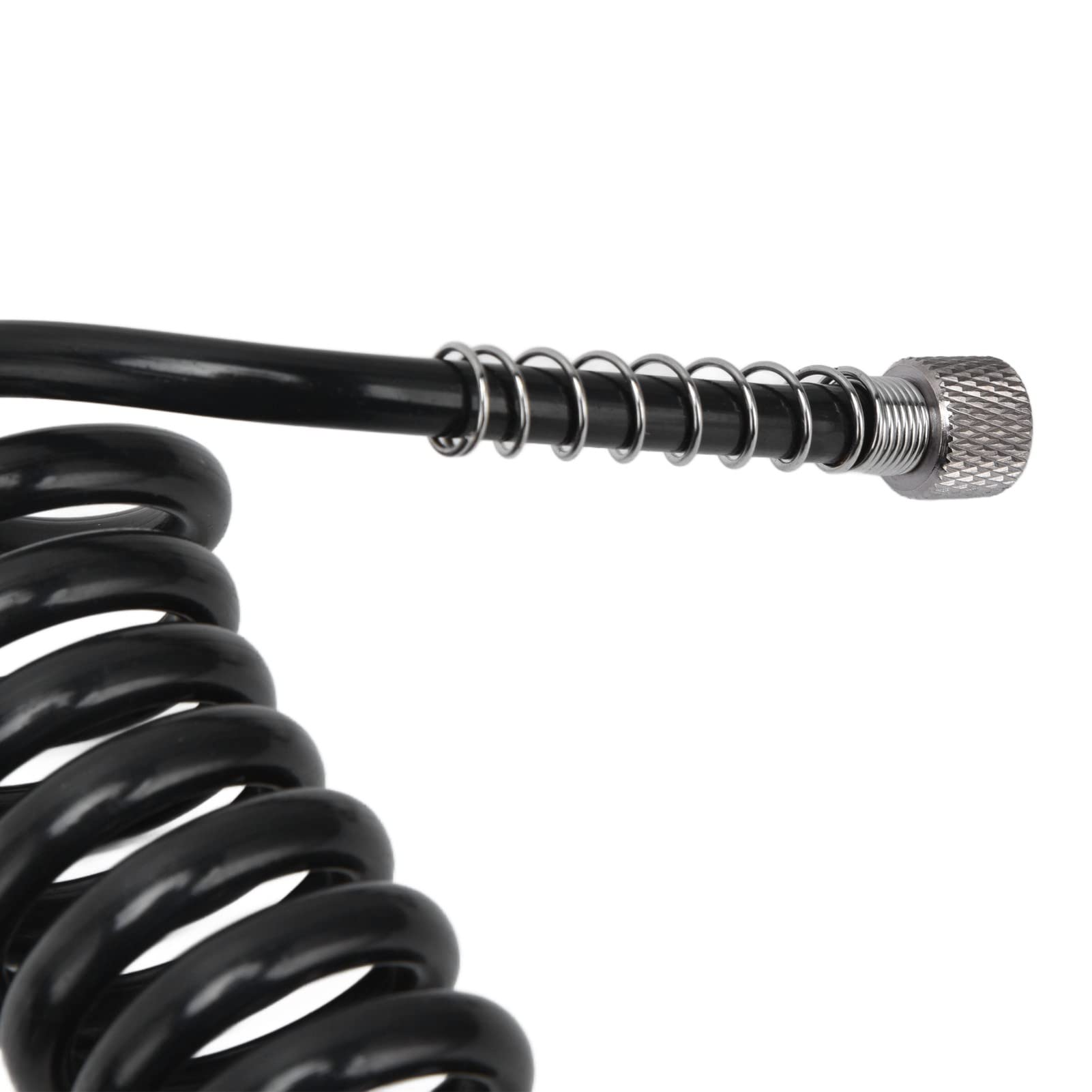 **Heavy Duty Polyurethane Coiled Air Hose with Solid Brass Coupler & Plug - Durable Air Compressor Hose for Automotive, Industrial & DIY Projects**