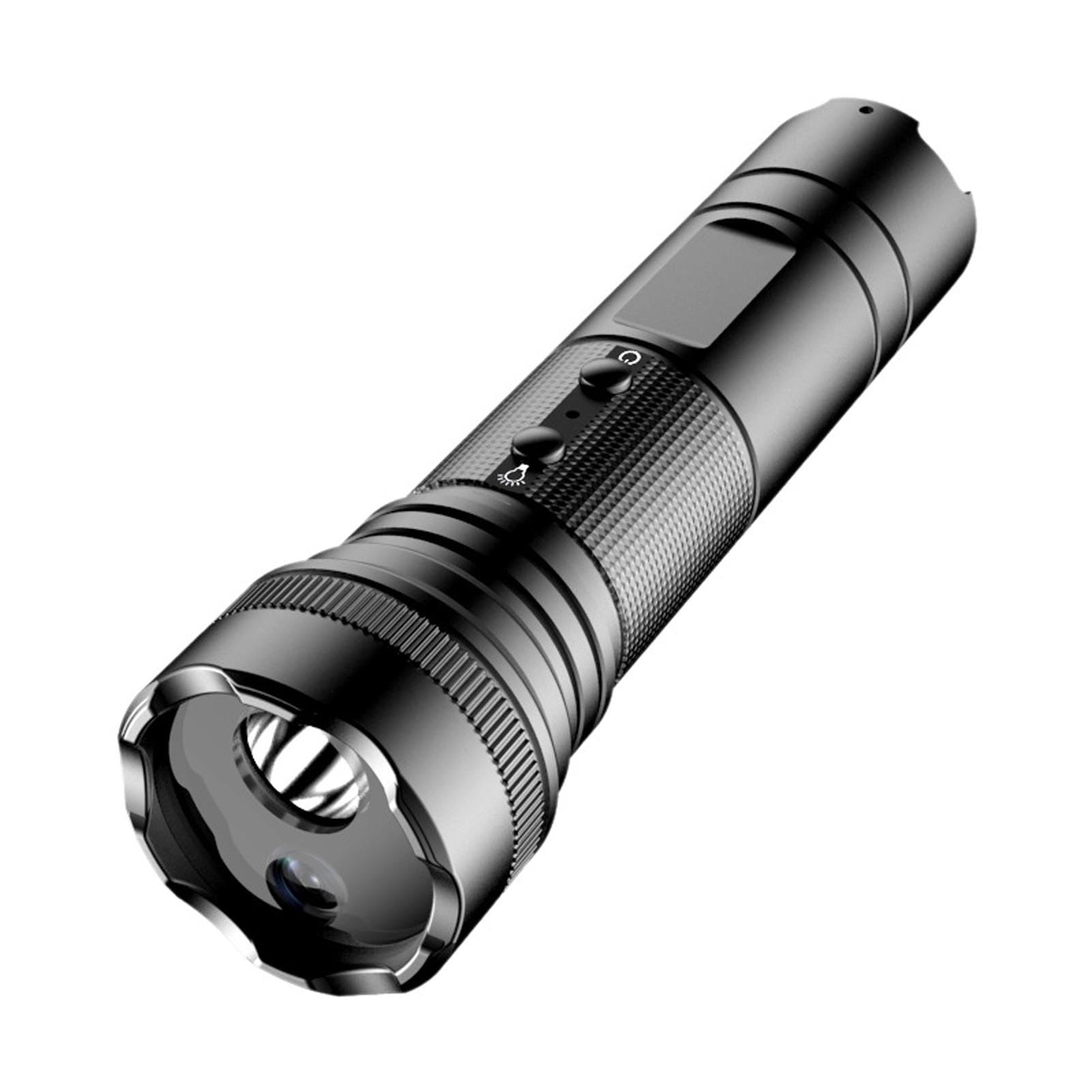 Rechargeable Waterproof LED Flashlight with 1080P HD Action Camera & Compass - Tactical Torch for Helmet Mounting, Biking, Camping & Outdoor Adventures - Perfect for Night Hiking, Emergency Situations & Survival Gear
