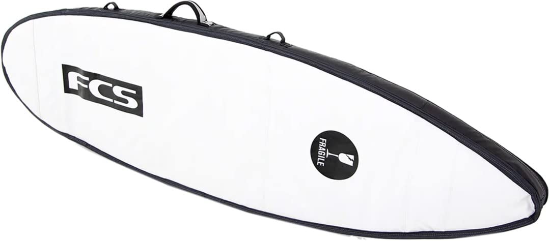 FCS Travel Funboard 2 Surfboard Cover - Waterproof & Durable Surfboard Bag for Travel Protection - Perfect for Surf Trips, Airplane Transport & Beach Storage