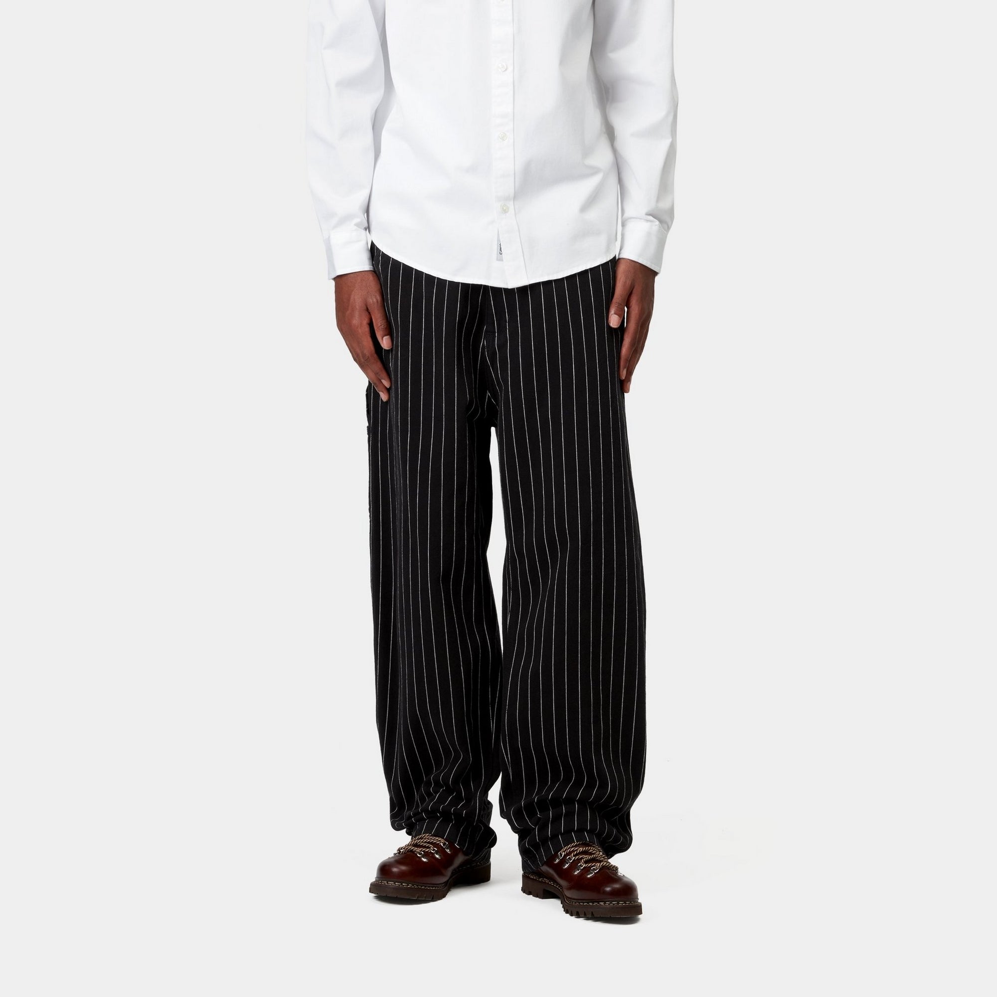 OG Single Knee Pant Twill - Black / Wax Seaton Stripe | Durable Work Pants for Construction & Outdoor Activities