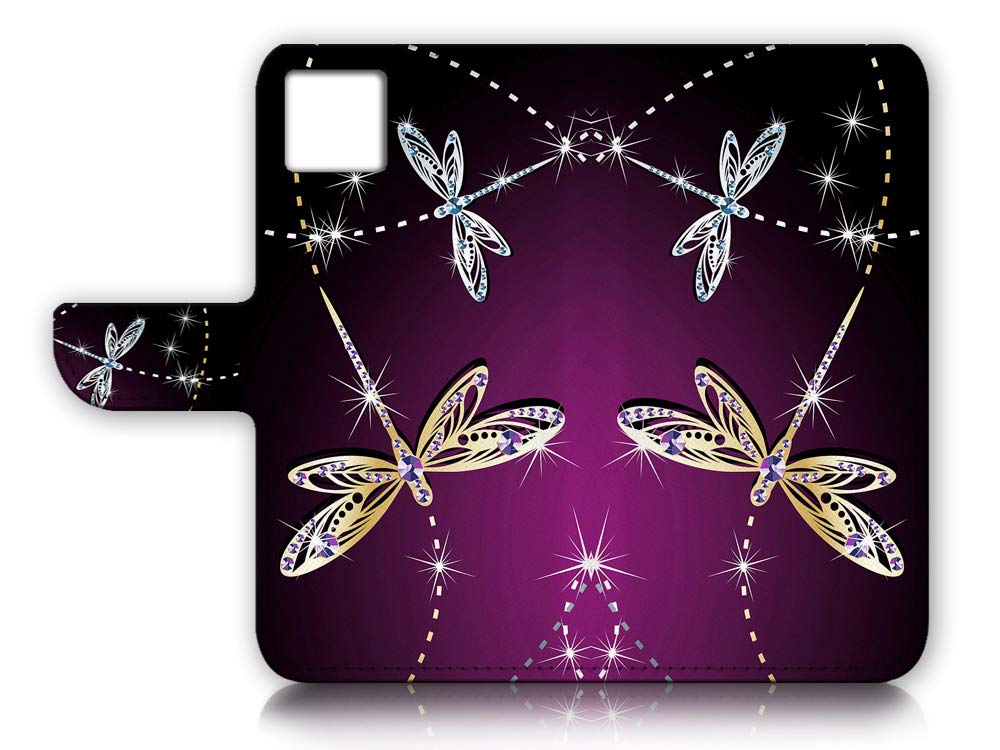 True Love Jewelry iPhone 13 Wallet Case - Elegant Flip Cover with Purple Dragonfly Design (A23011) | Perfect for Women's Fashion Accessories & Gift Giving