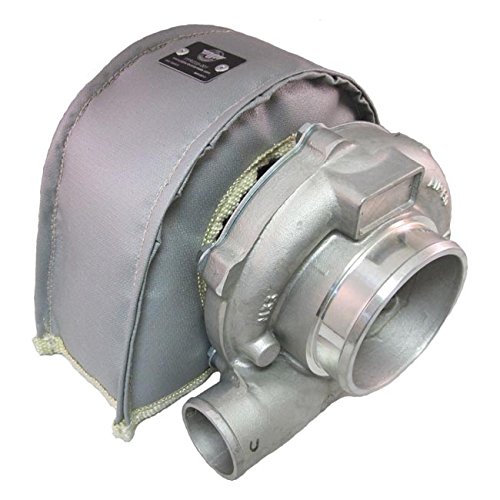 Universal T3/T4 Turbo Blanket - High-Temperature Heat Shield for Performance Cars | Silver PTP Turbo Blanket | Racing, Drifting & Street Use
