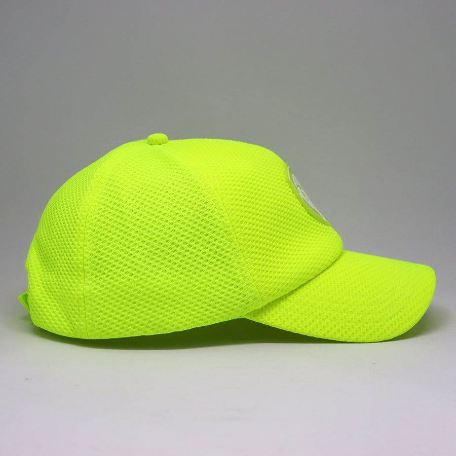 VT Shield Future Looks Bright Neon Yellow Performance Hat with Velcro Closure - Perfect for Running, Cycling, and Outdoor Sports