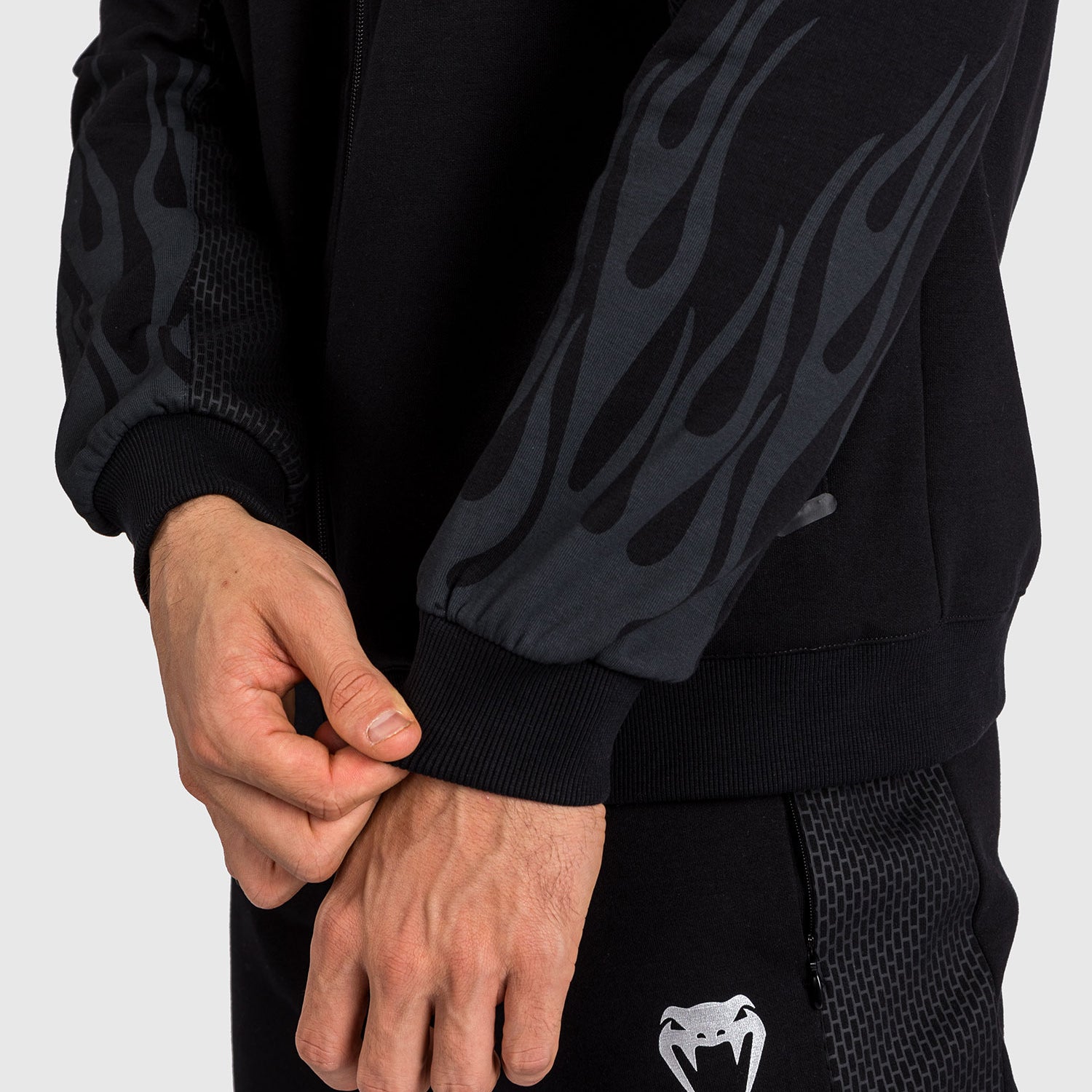 Venum x Dodge Demon 170 Men's Full Zip Jacket - Black | Performance Hooded Windbreaker for Streetwear & Motorsport Enthusiasts | Gym, Racing & Casual Wear